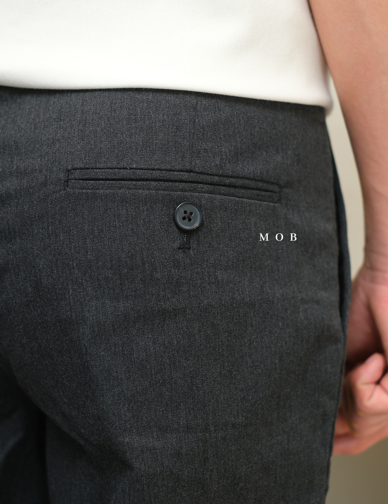 EXPT1804B Slim Stretch Pants Dark Grey Misty