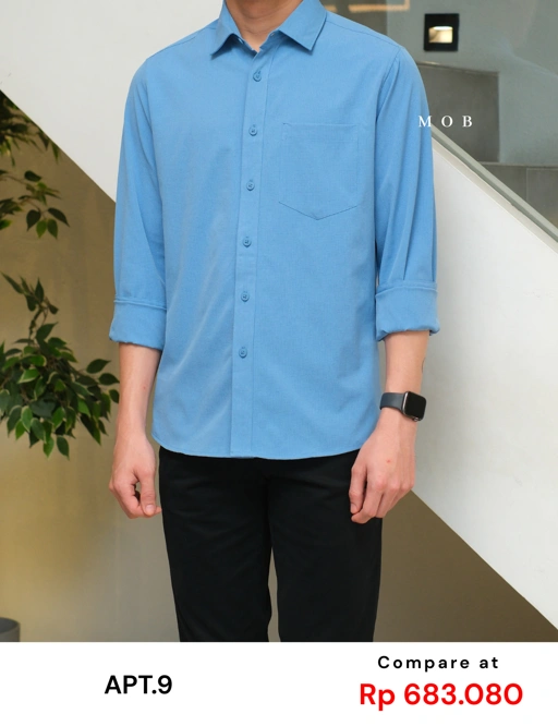 Image of APTLSS02001E STANDARD Performance LS Shirt Blue