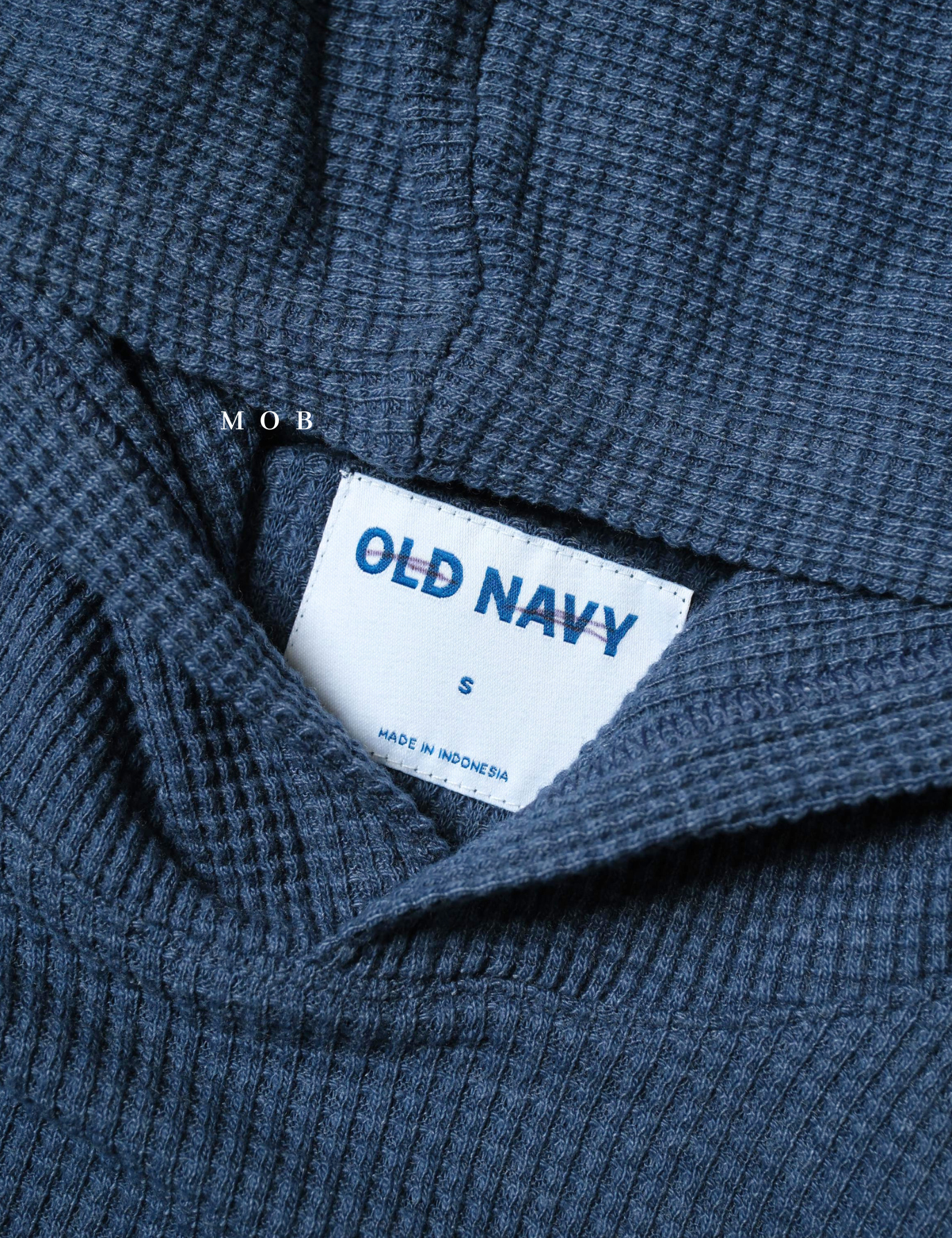 ONHOD08004 Waffle Pullover Hoodie Navy