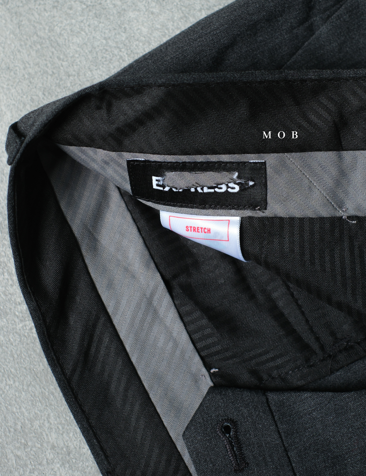 EXPT1804B Slim Stretch Pants Dark Grey Misty