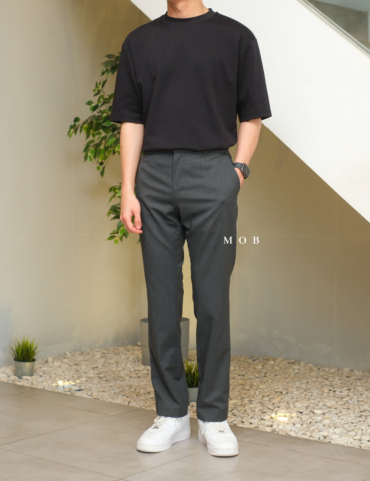 PEPT07002 VERY SLIM Portfolio Pants Dark Grey