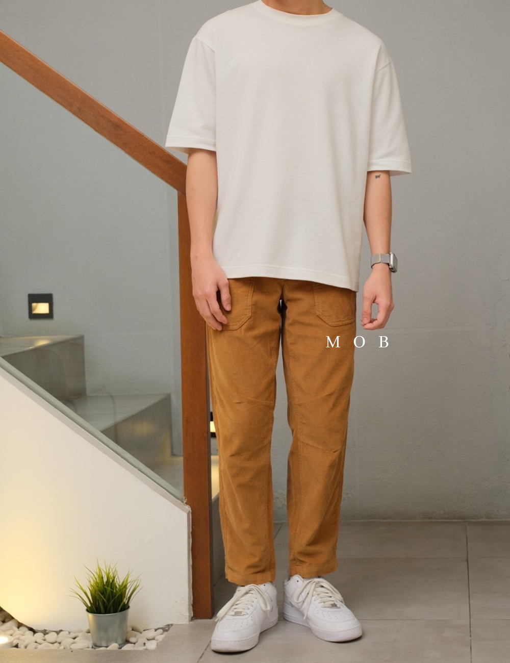 ONPT3902 Corduroy Ankle Pants Brown (L ONLY)