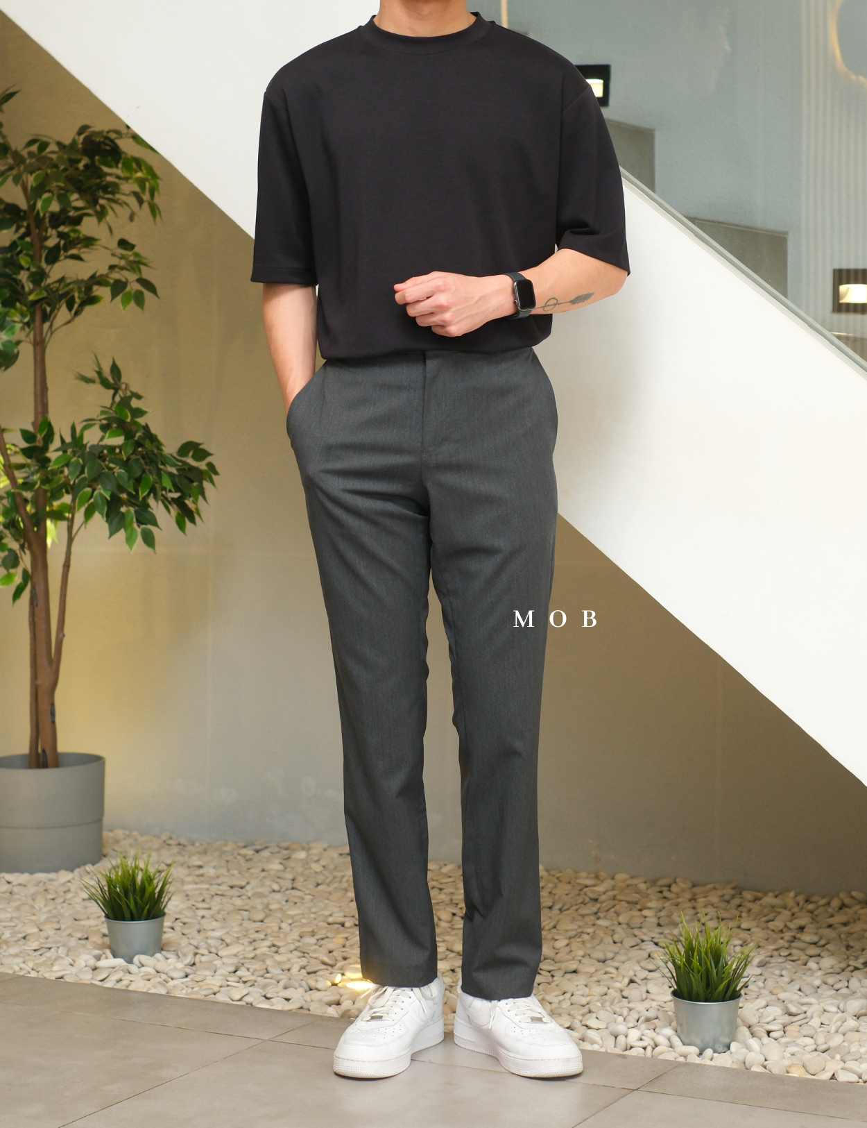 PEPT07002 VERY SLIM Portfolio Pants Dark Grey