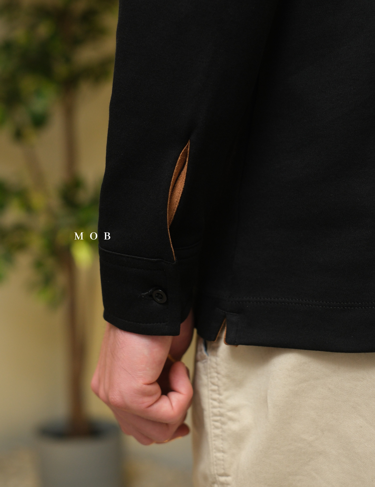 ARK01LSP019 Gentle Polo LS Shirt Obsidian Black