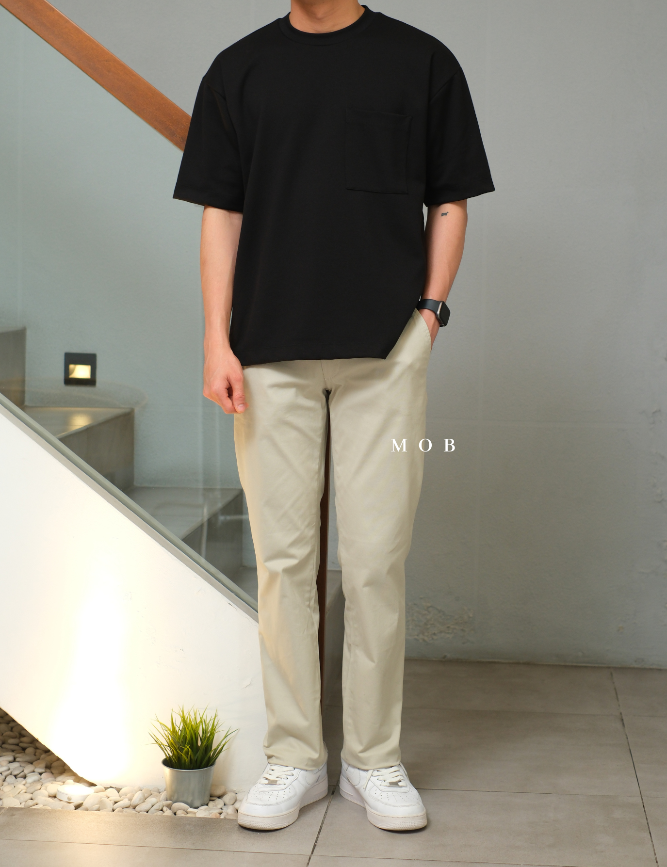 GTPT07003 Slim Stretch Chino Pants Light Beige