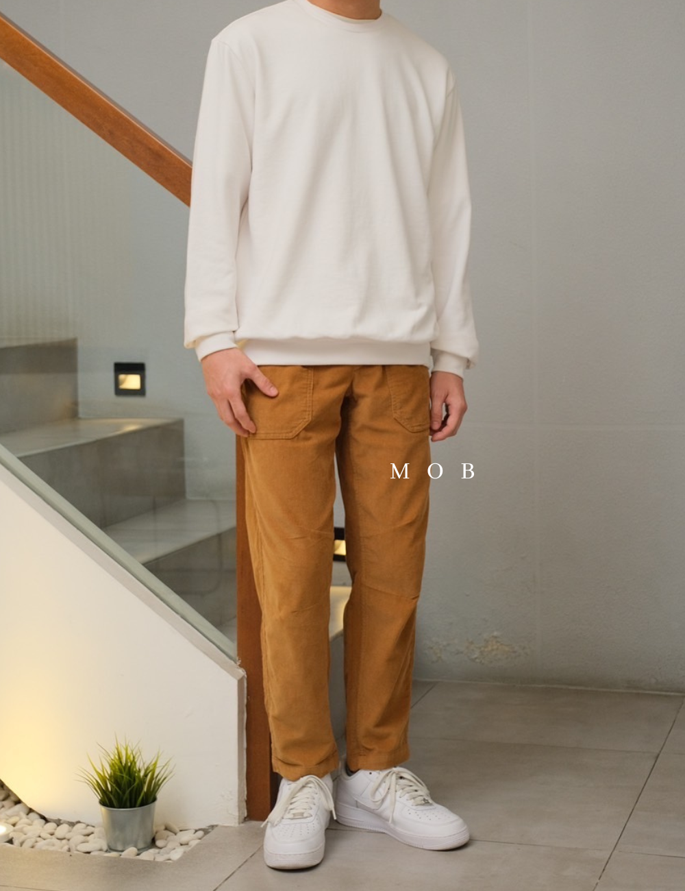 ONPT3902 Corduroy Ankle Pants Brown (L ONLY)