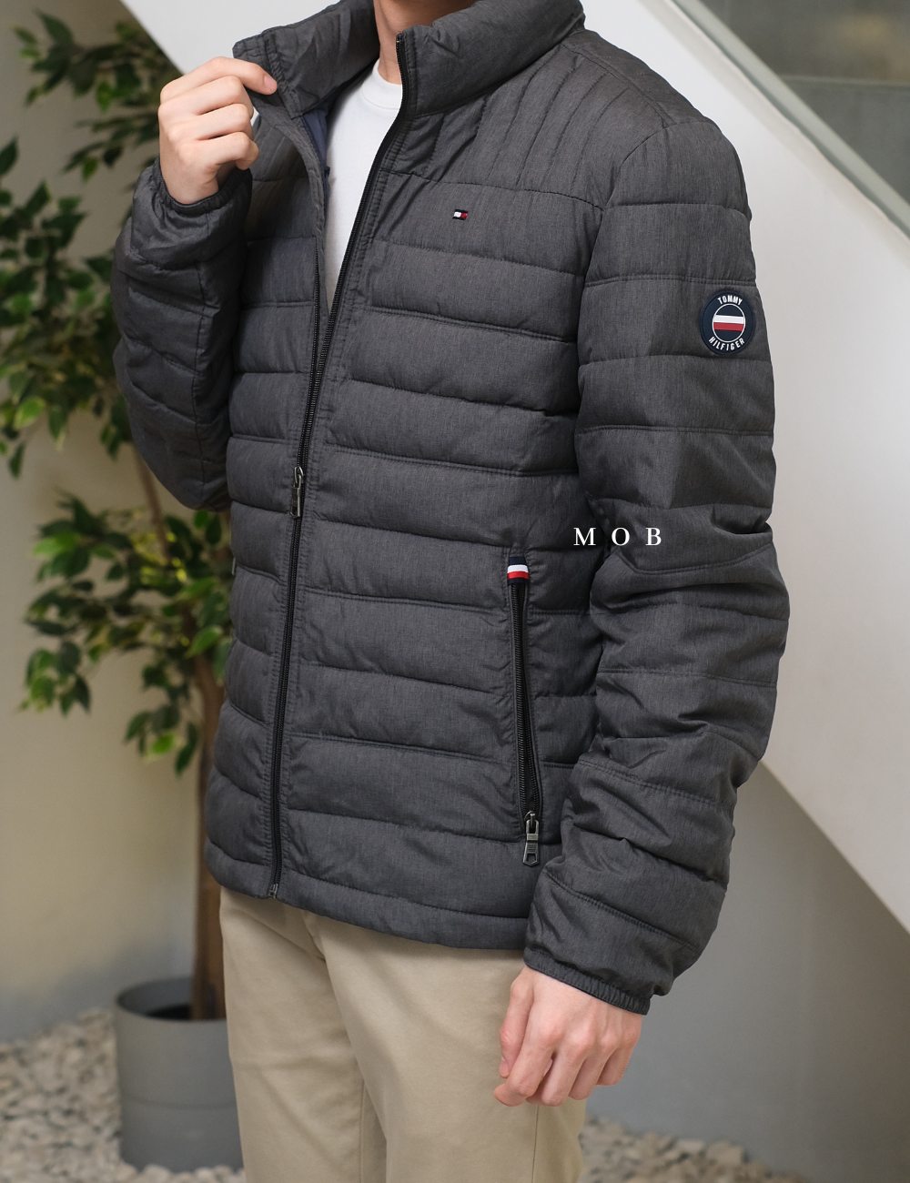 THJ1001 Mens Ultra Loft Puffer Jacket Dark Grey Misty (S ONLY)