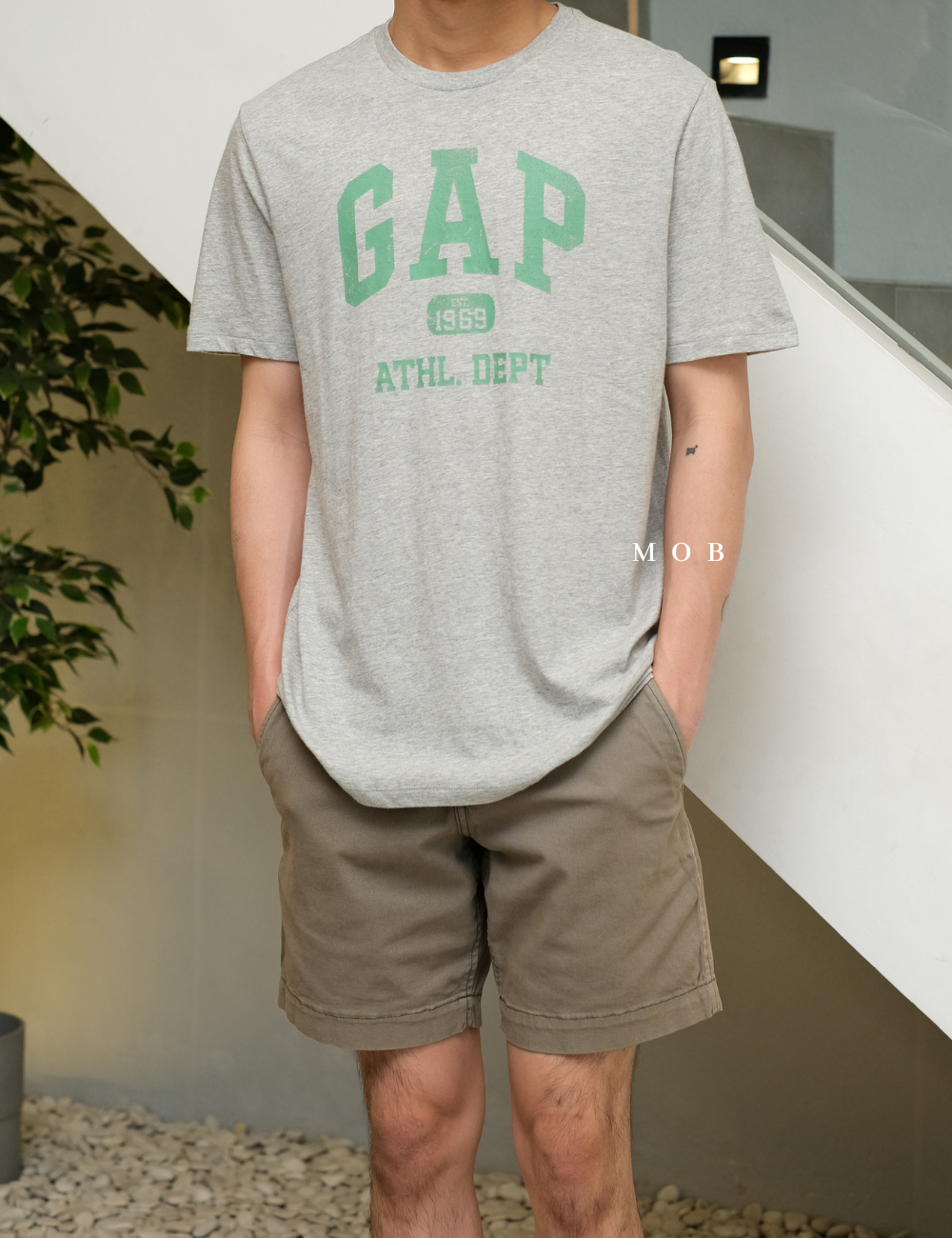 GPSST15020B Scratch Athletic Dept 1969 Logo SS Tee Grey