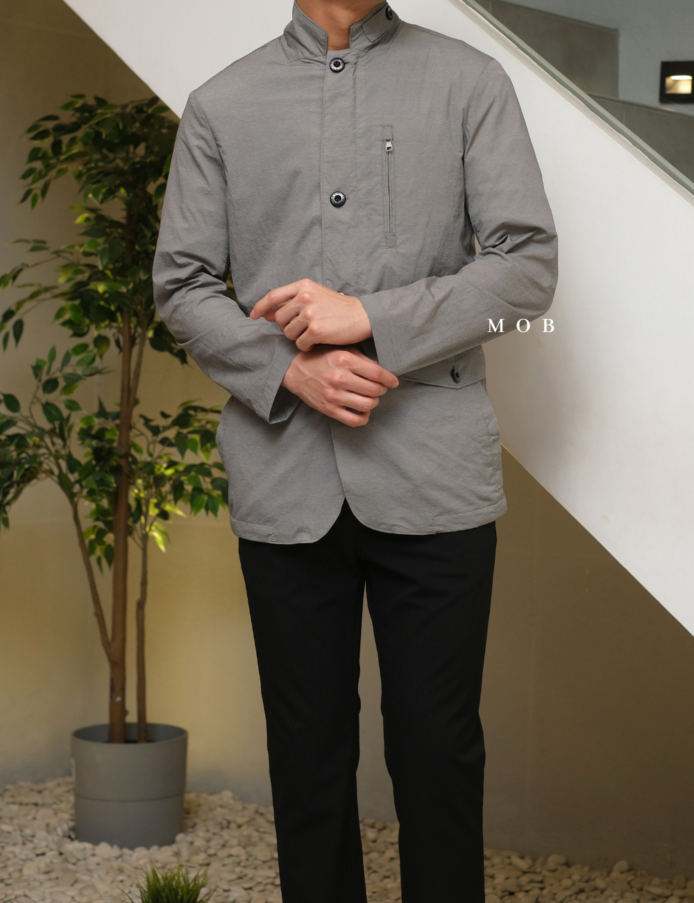 LZJ01001C Lightweight Hybrid Jacket Grey