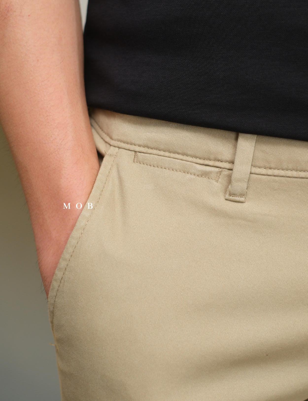 AZEPT01002 Essentials Slim Stretch Chino Pants Khaki