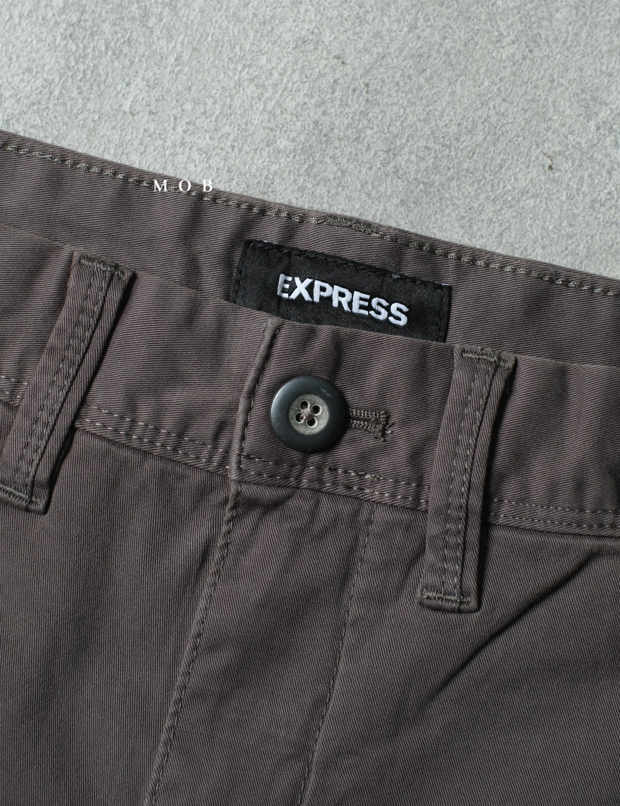 EXPT1805 Slim Garment Dyed Stretch Pants Dark Grey