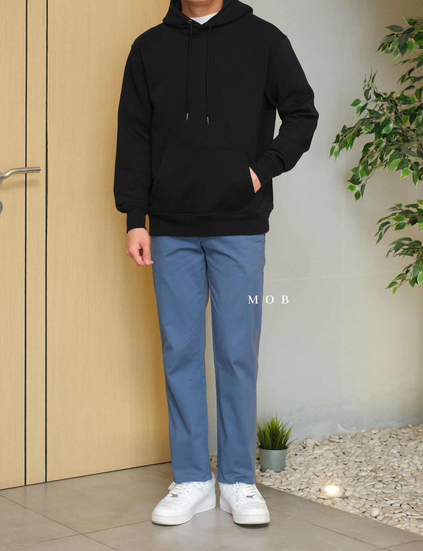 GTPT07004 Slim Stretch Chino Pants Steel Blue 