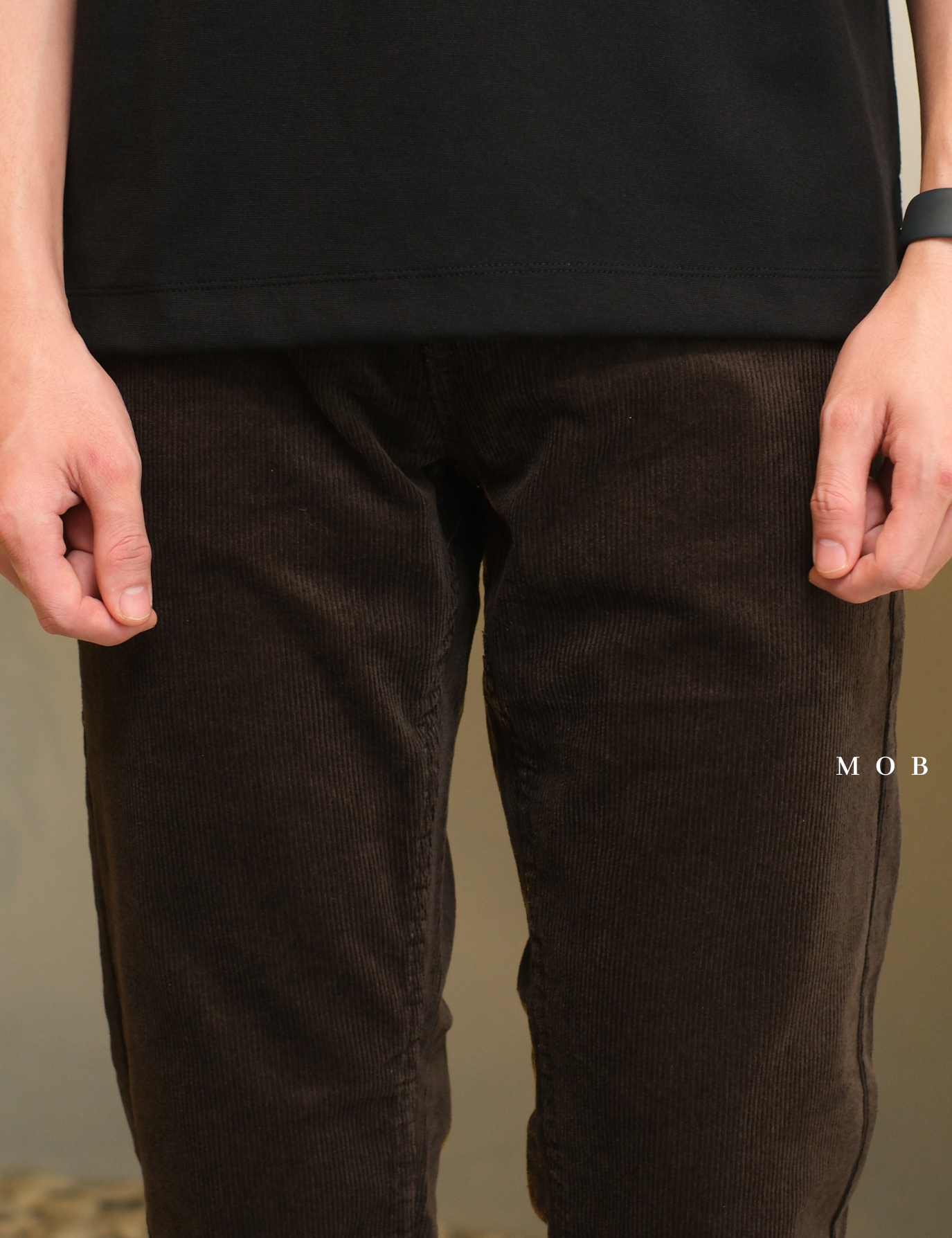 HMPT12001B Slim Corduroy Pants Dark Brown