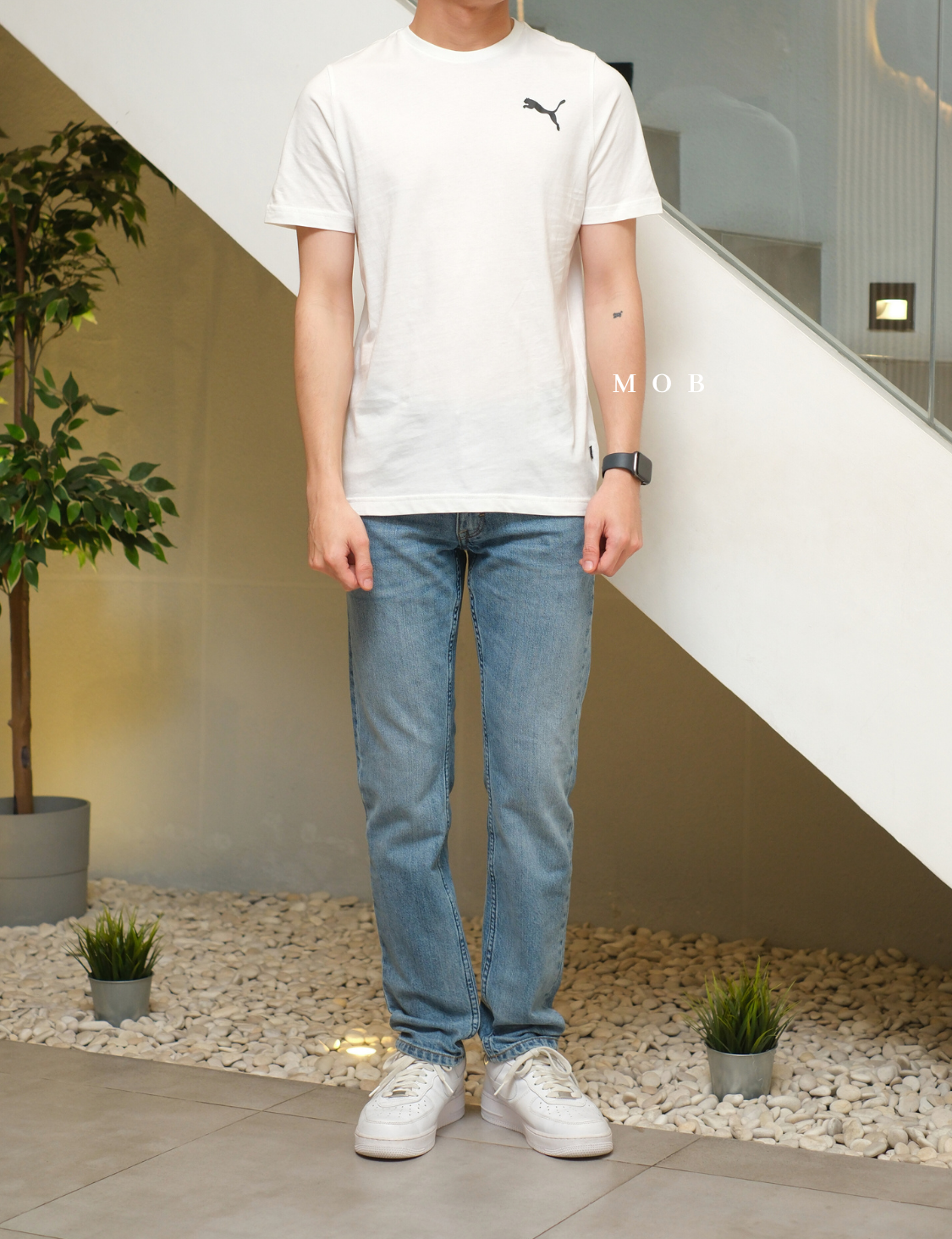 PMSST07013A Classic Small Logo SS Tee White