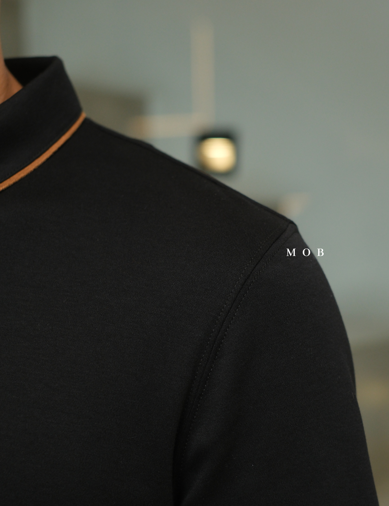 ARK01LSP019 Gentle Polo LS Shirt Obsidian Black