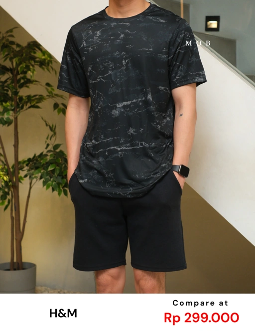 Image of HMSST04002 DryMove SS Tee Black Marbled