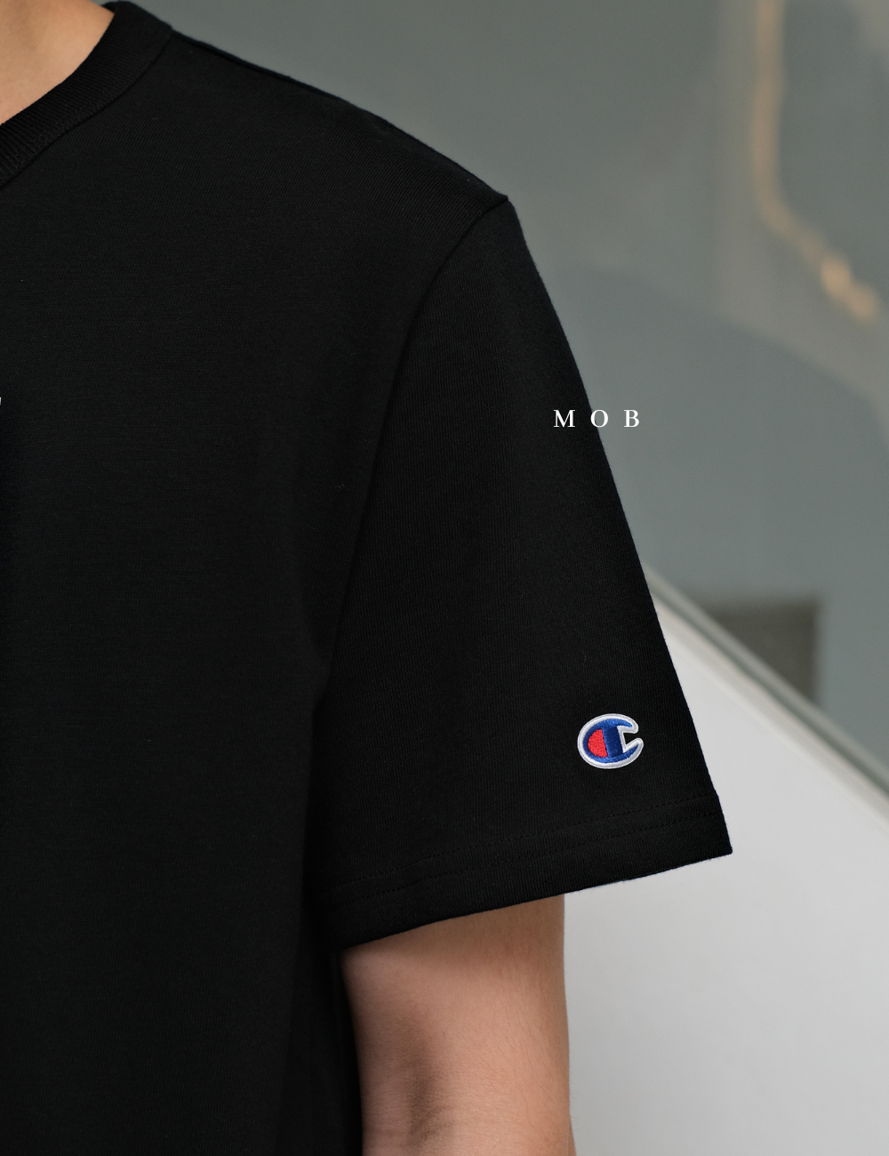 CHMPSST2008A Heritage With Vibrant Logo SS Tee Black 