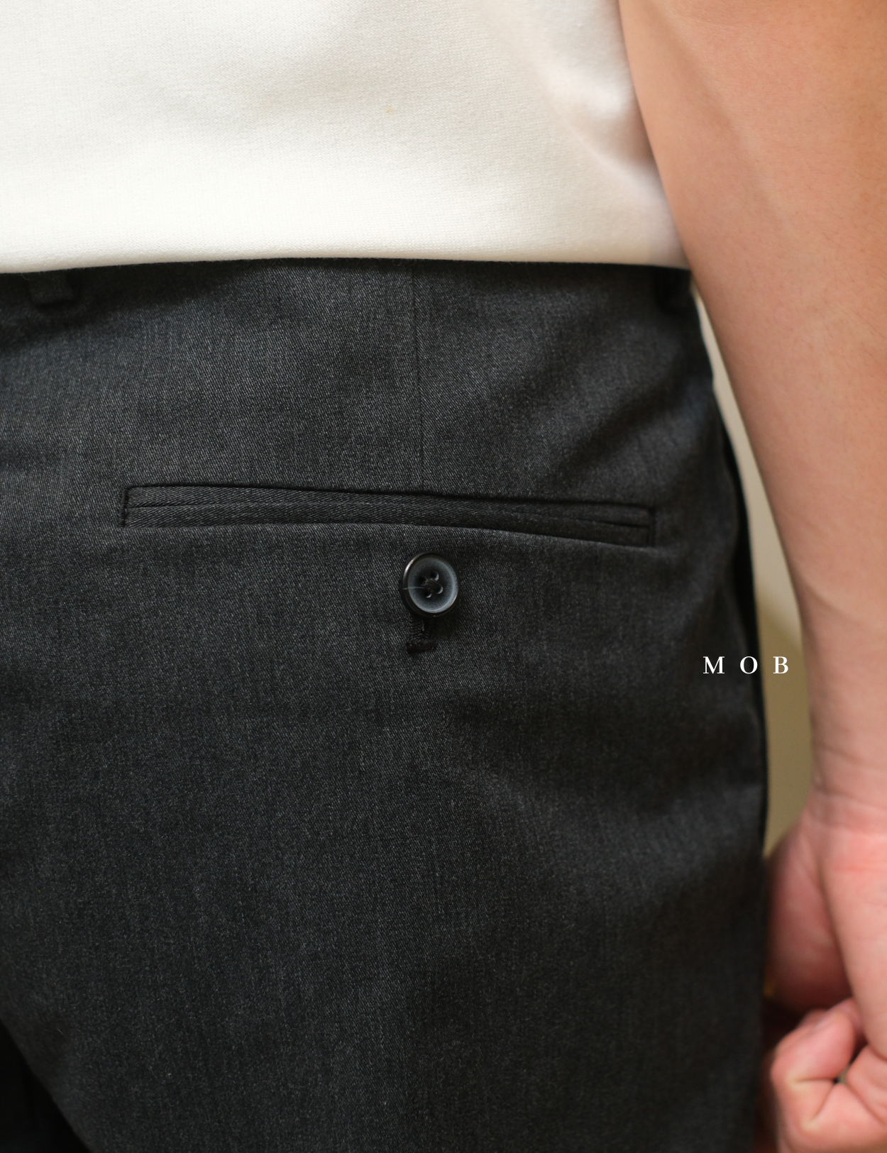 EXPT1809 Slim Photographer Stretch Cotton Pants Dark Grey Misty (34 ONLY)