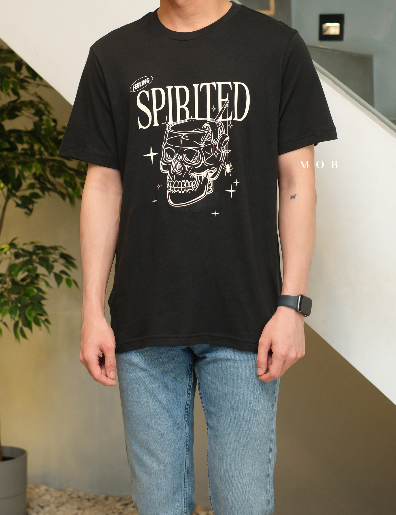 ONV01SST003-002 Halloween Spirited SS Tee Black Spark