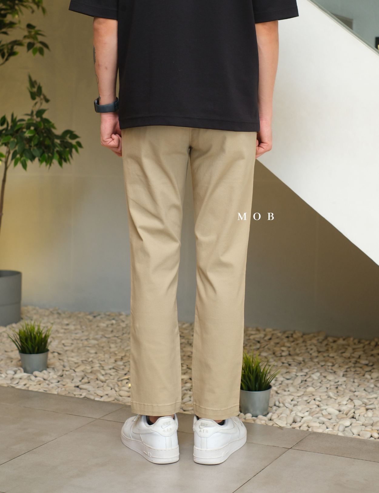 AZEPT01002 Essentials Slim Stretch Chino Pants Khaki