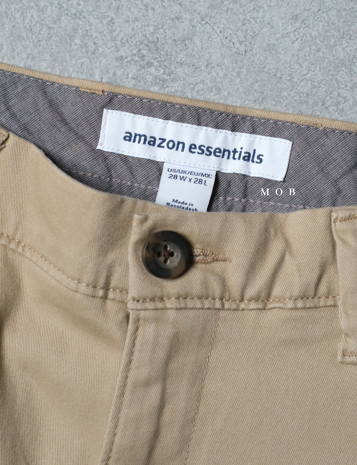 AZEPT01002 Essentials Slim Stretch Chino Pants Khaki