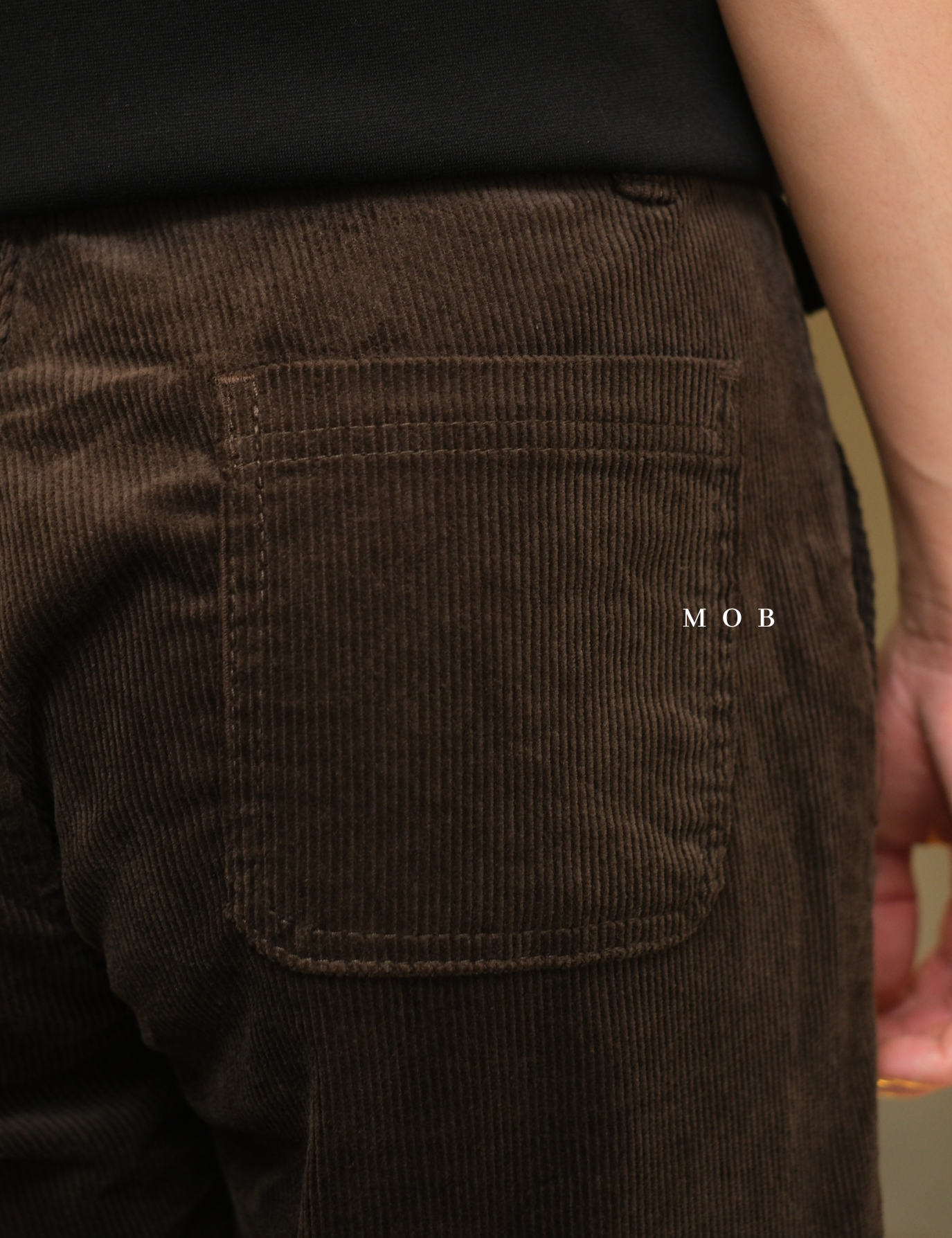 HMPT12001B Slim Corduroy Pants Dark Brown
