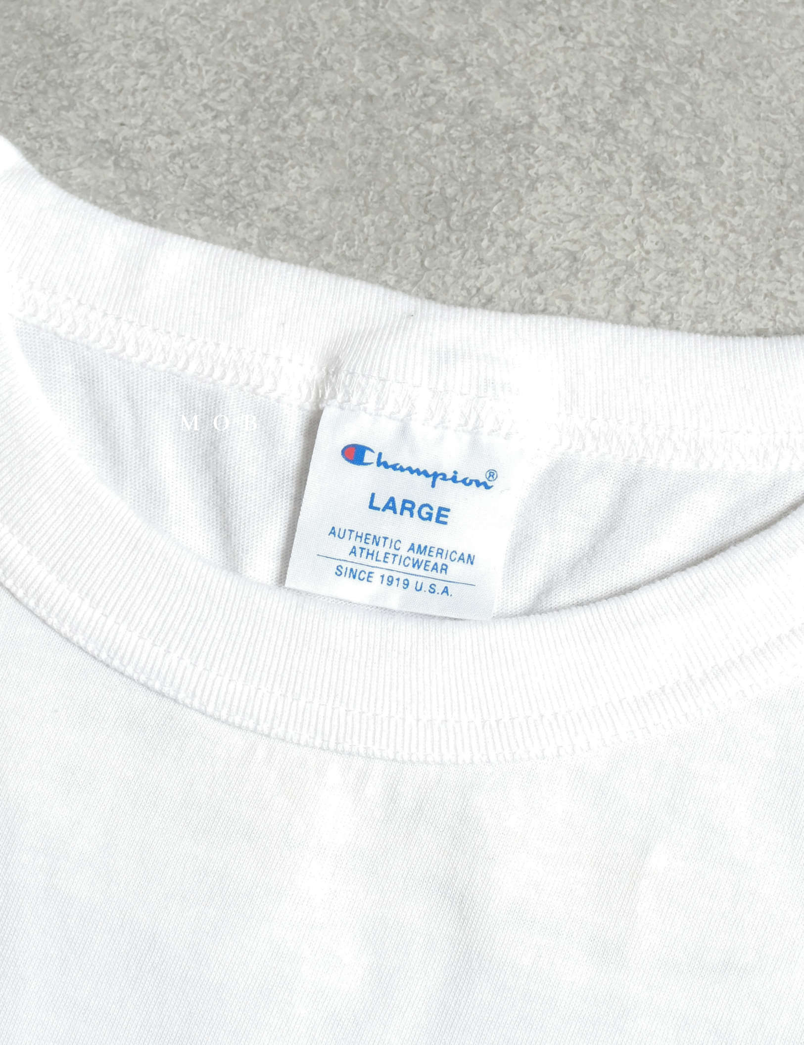 CHMPSST2401B Classic Script Logo SS Tee Broken White