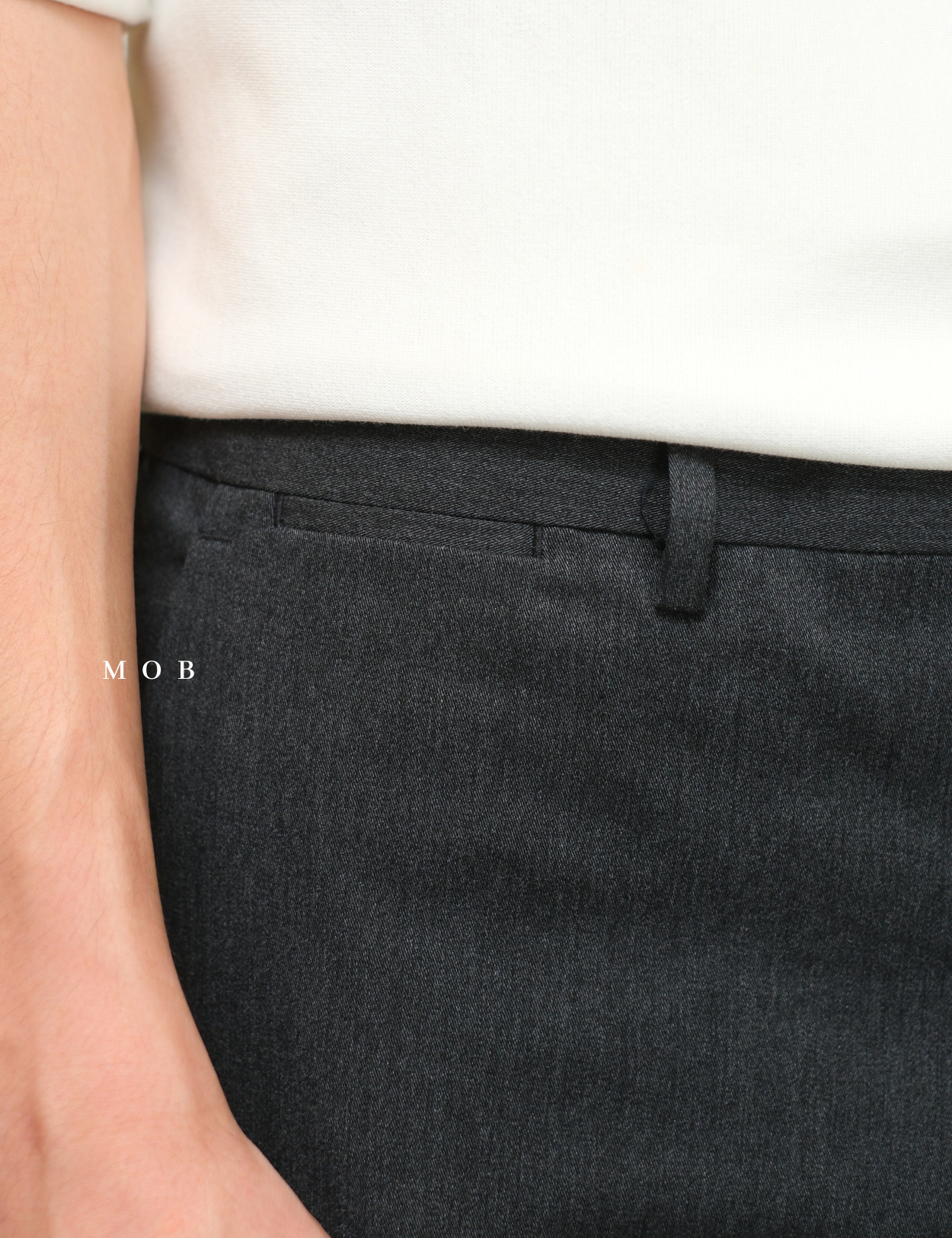 EXPT1809 Slim Photographer Stretch Cotton Pants Dark Grey Misty (34 ONLY)