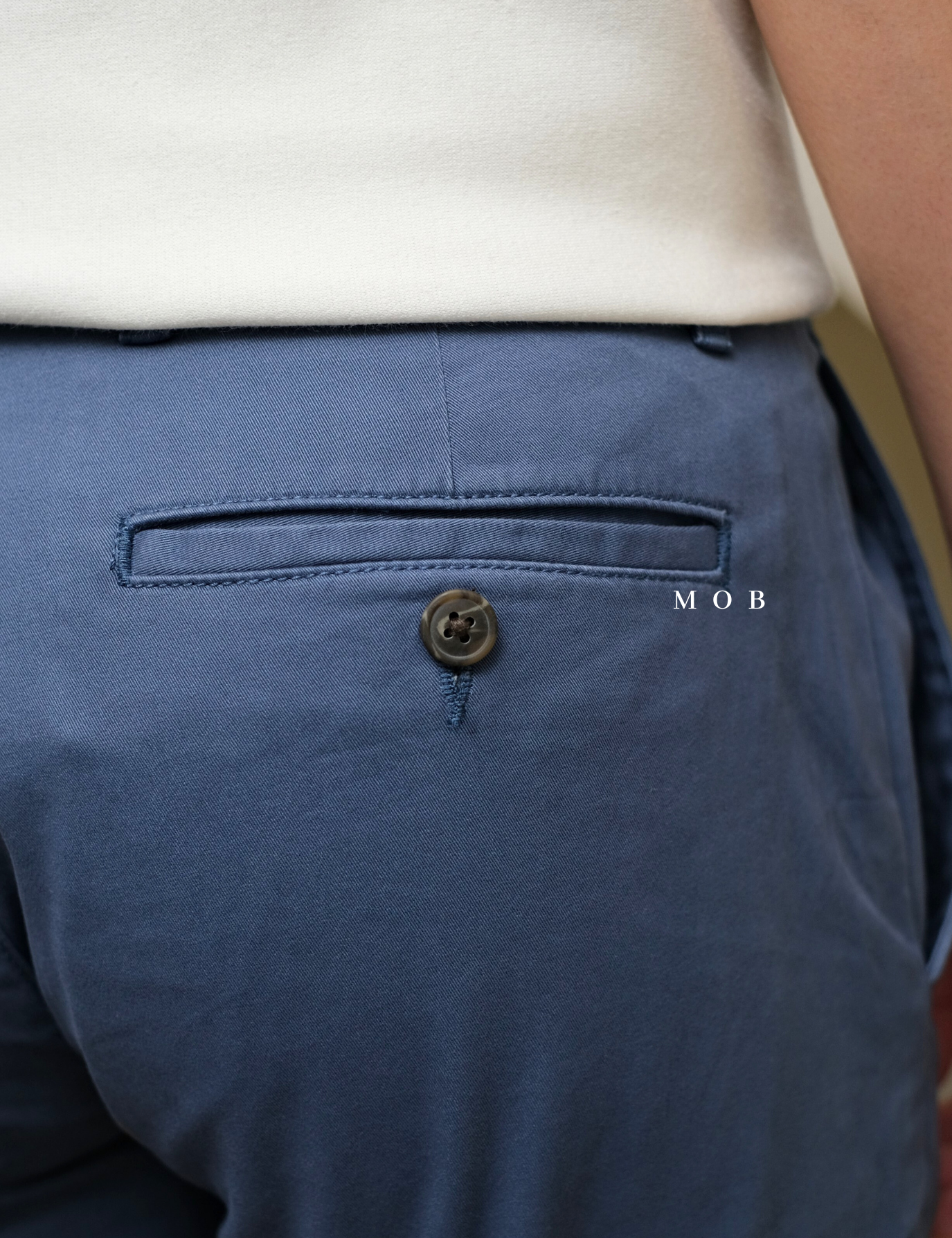 GTPT07004 Slim Stretch Chino Pants Steel Blue 