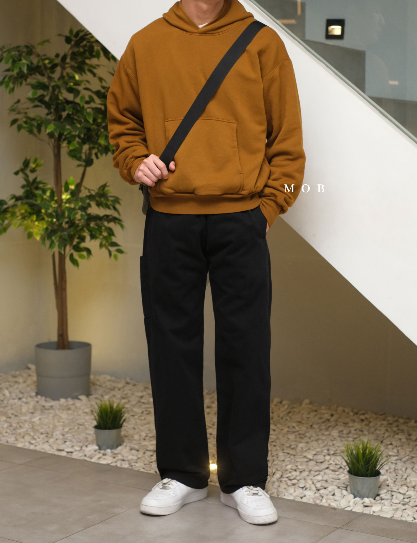 YZHOD01004 Yeezy x Gap Boxy Hoodie Gold Brown 