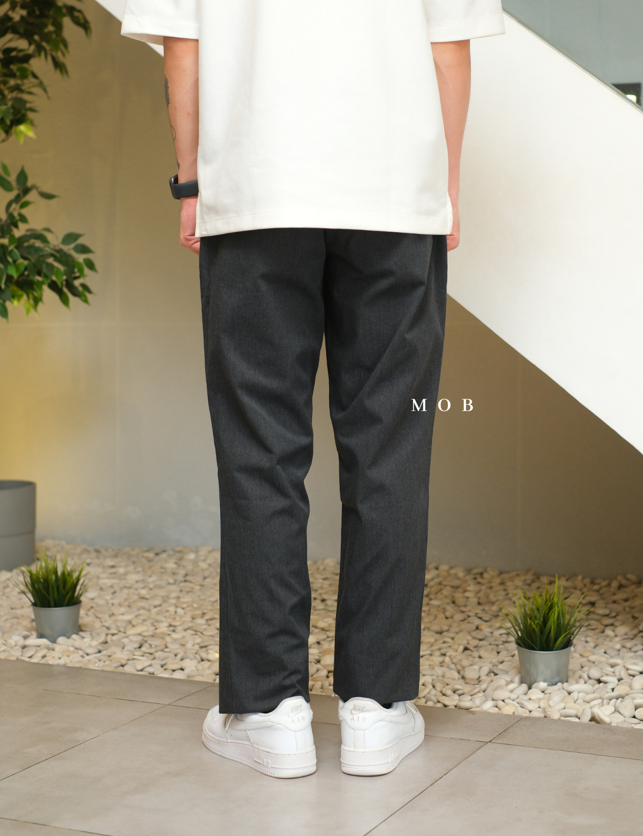 EXPT1809 Slim Photographer Stretch Cotton Pants Dark Grey Misty (34 ONLY)
