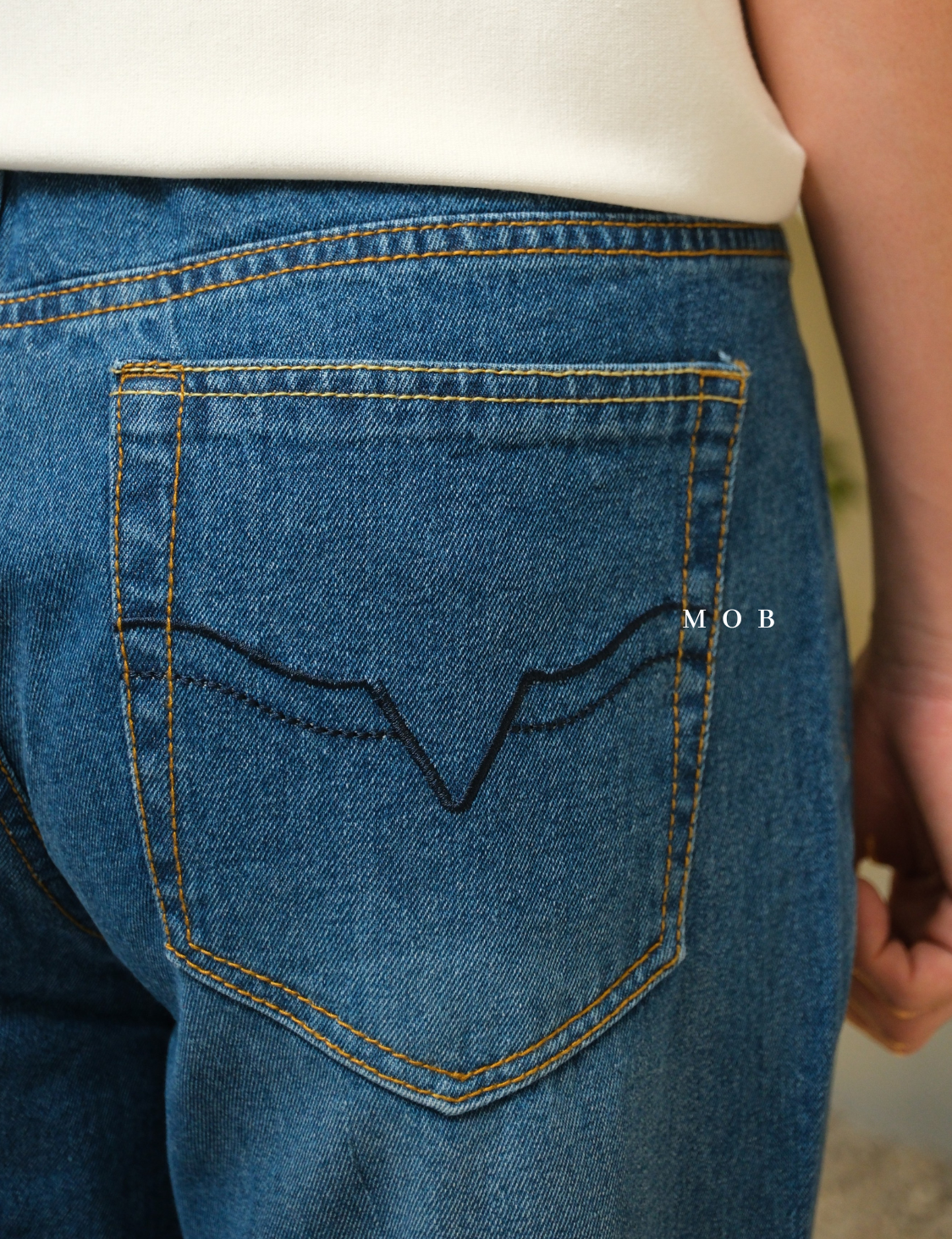 BBGPT06001 Tapered Jeans Medium Blue