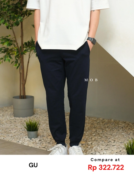 Image of GUJP03003 Stretch Jogger Pants Navy