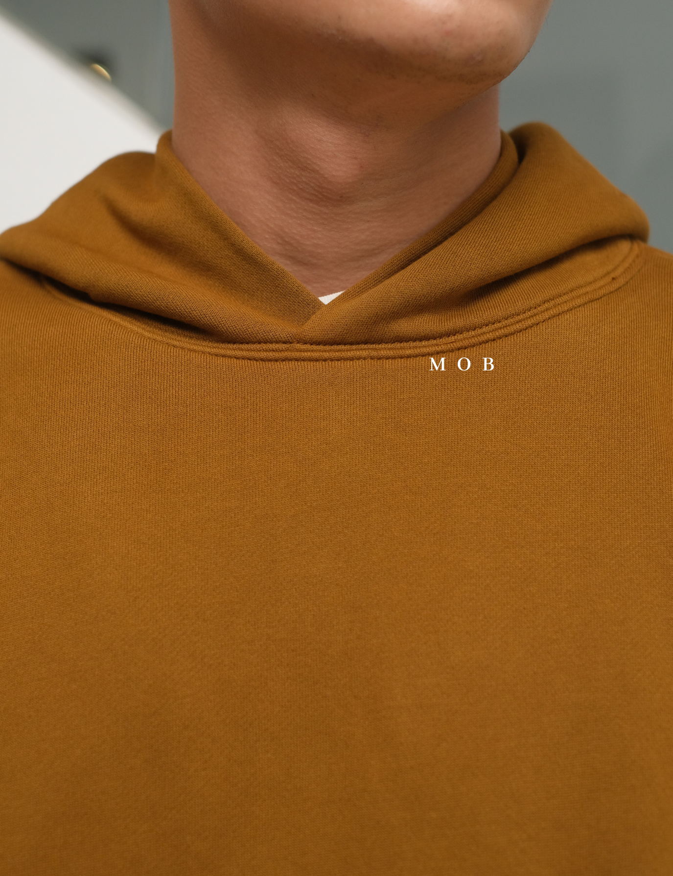 YZHOD01004 Yeezy x Gap Boxy Hoodie Gold Brown 