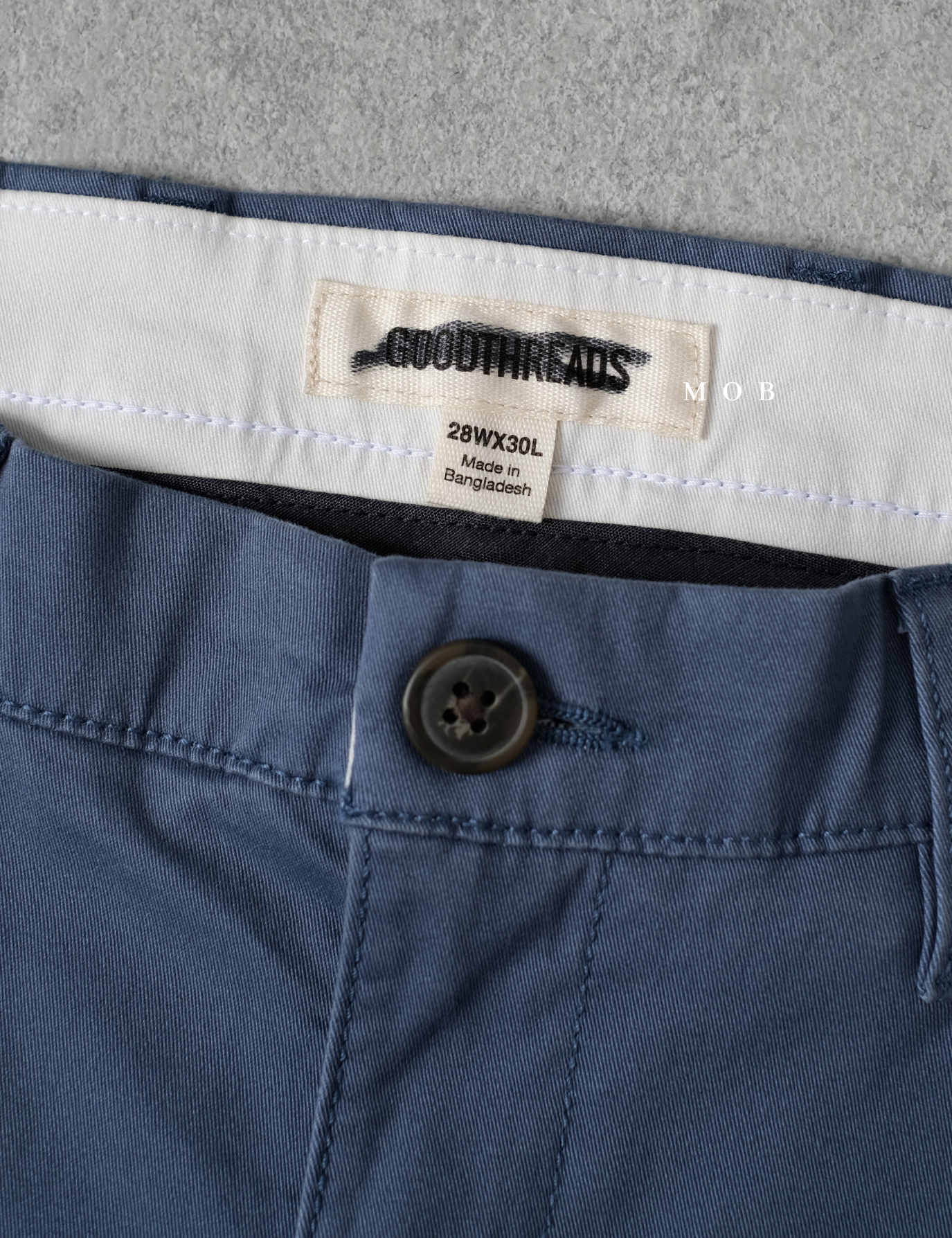 GTPT07004 Slim Stretch Chino Pants Steel Blue 