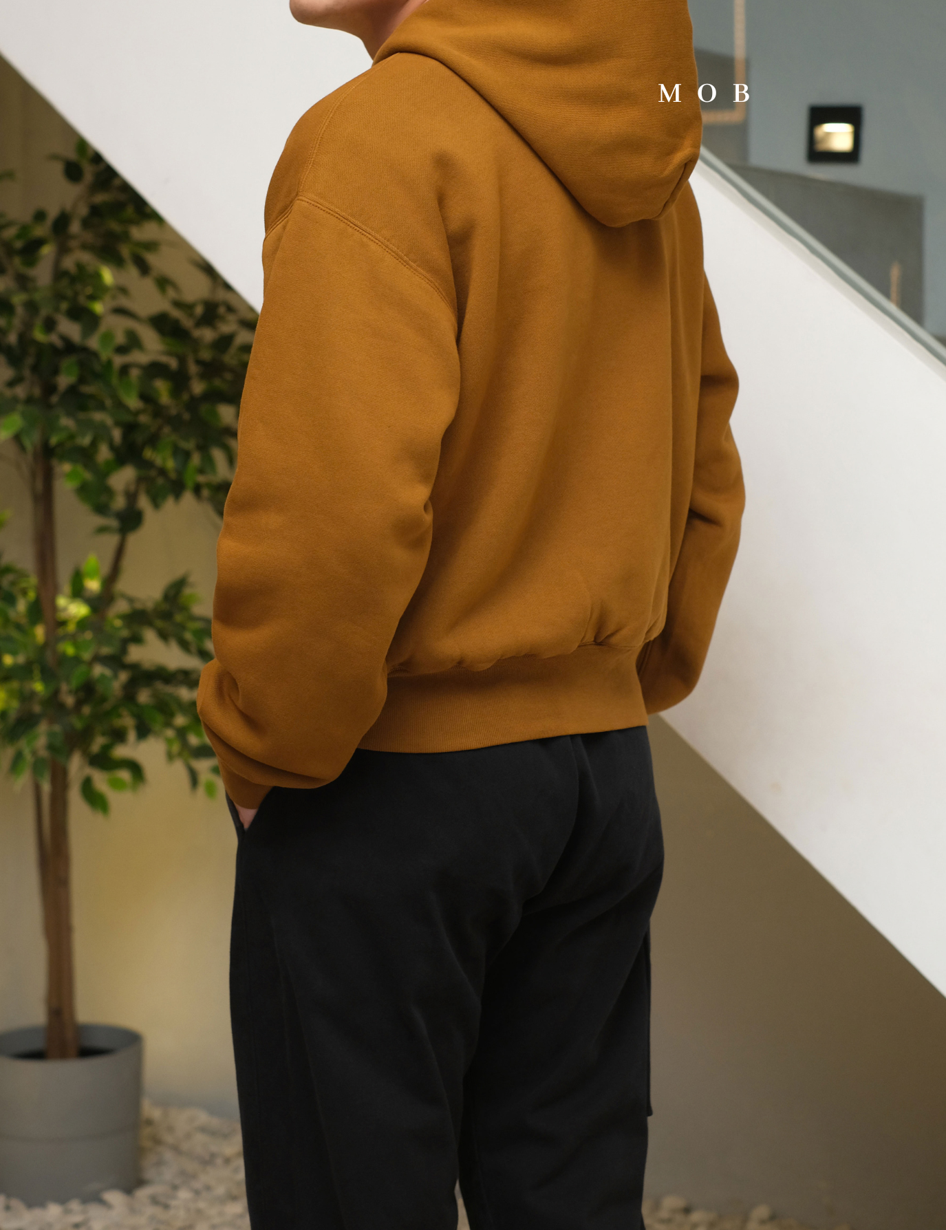YZHOD01004 Yeezy x Gap Boxy Hoodie Gold Brown 