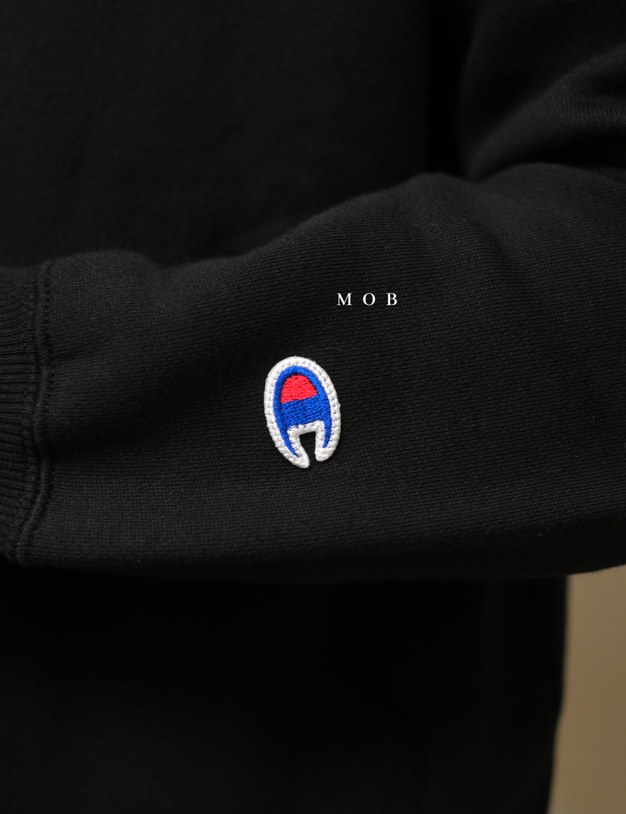 CHMPFZ05001D Basic Small Logo Full Zip Hoodie Black