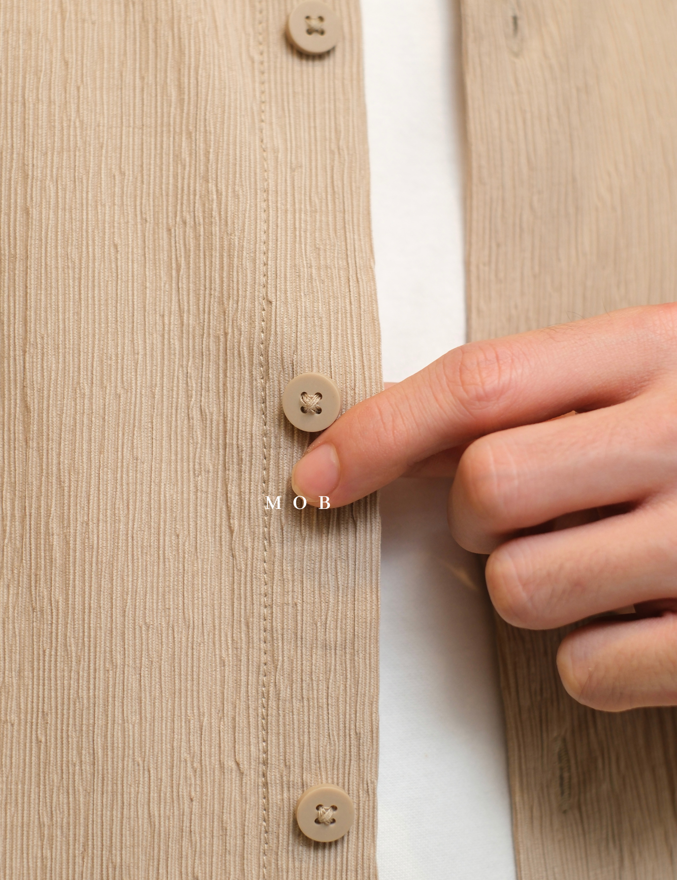 ICN01SSS001-002 Crinkled SS Shirt Khaki 