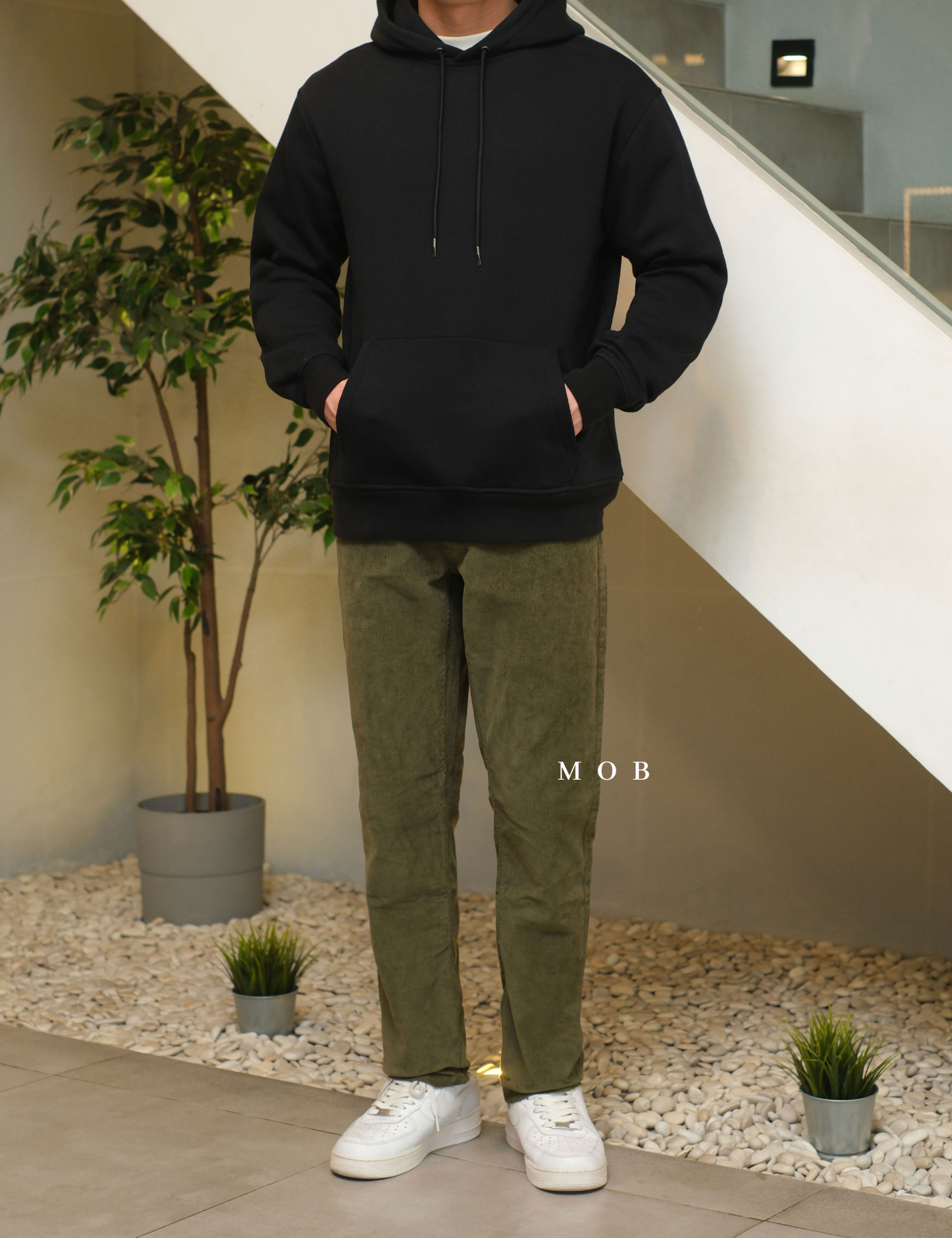 HMPT12001C Slim Corduroy Pants Olive