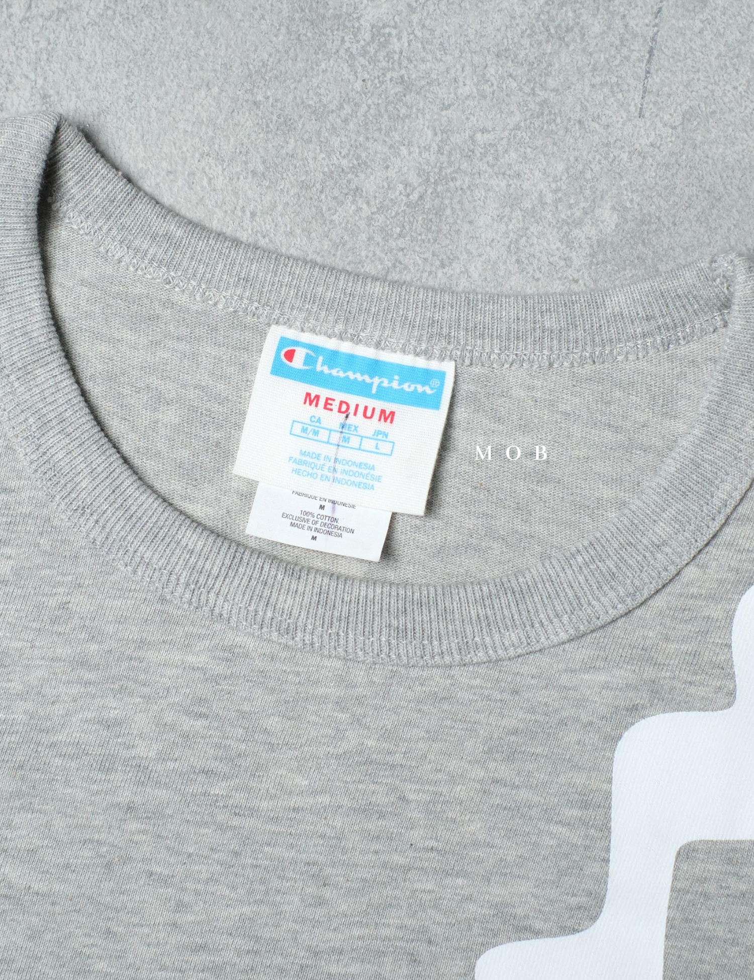 CHMPSST1402A Heritage Tee Wraparound Logo Grey