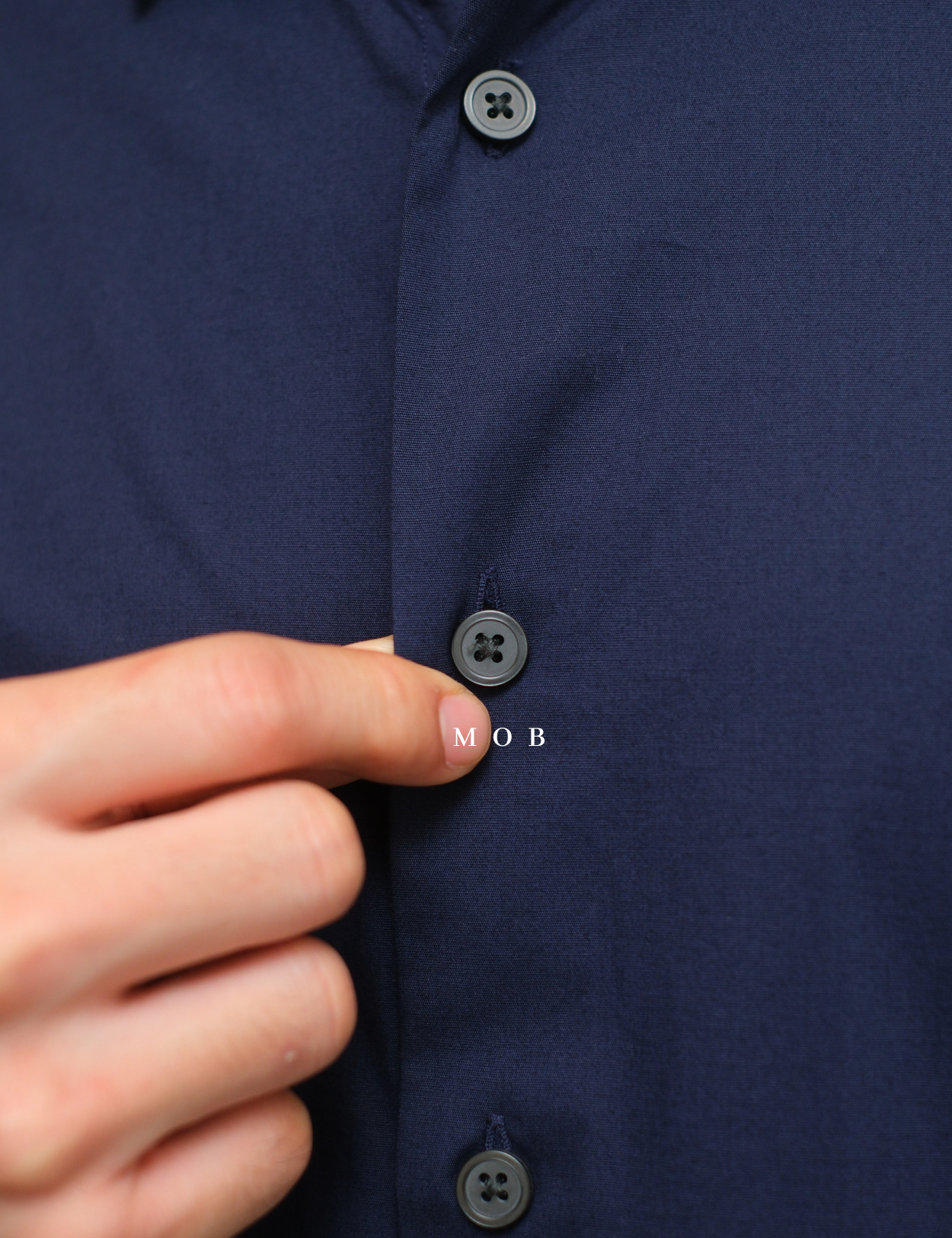 EXLSS07006 FITTED Stretch 1MX LS Shirt Navy