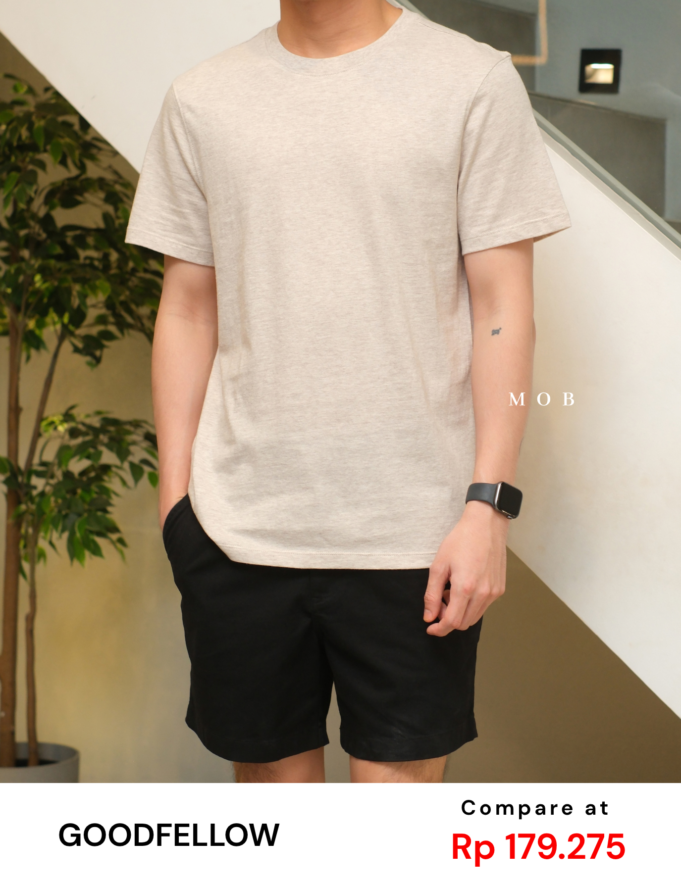 GFW01SST001-004 Every Wear SS Tee Ivory Misty