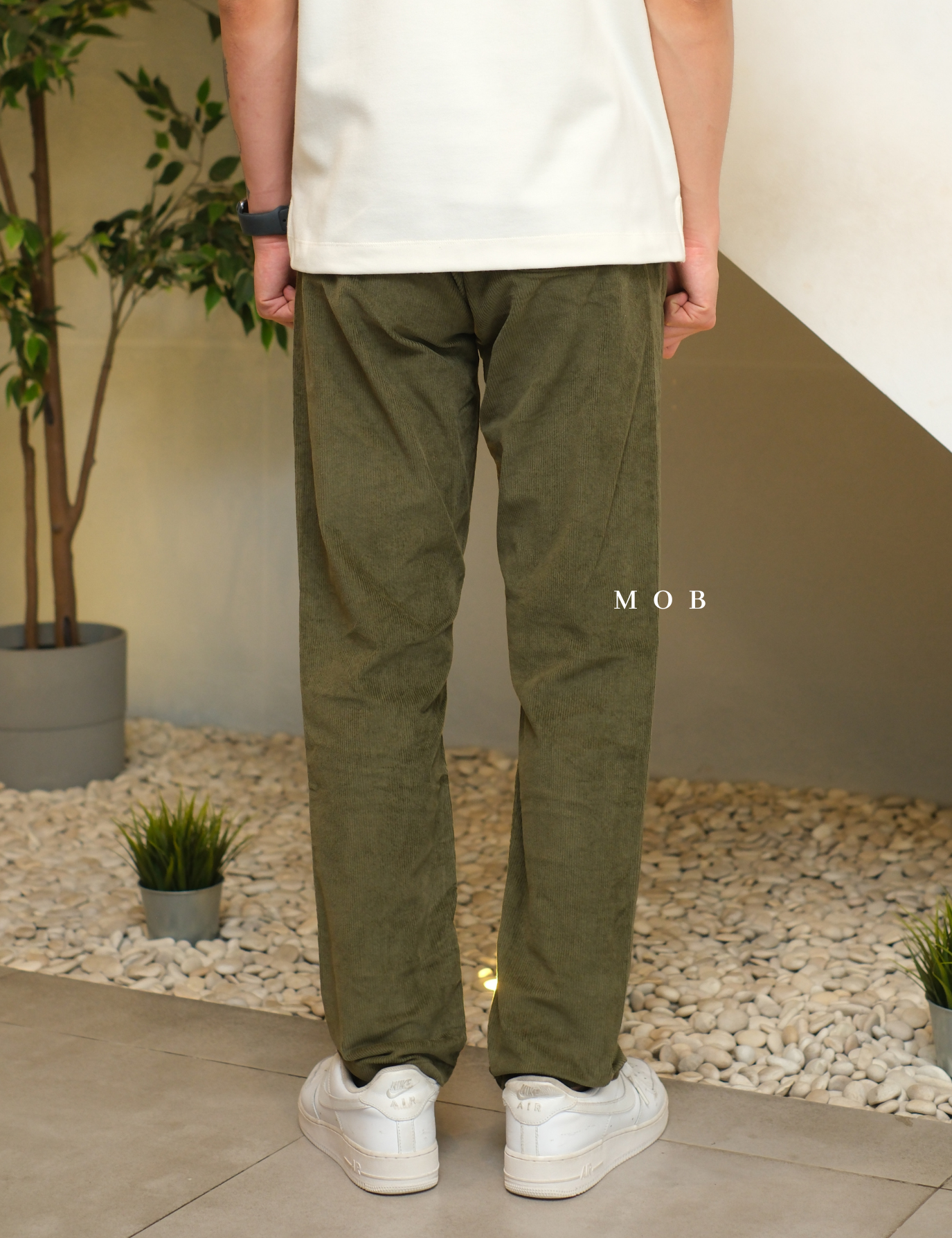 HMPT12001C Slim Corduroy Pants Olive