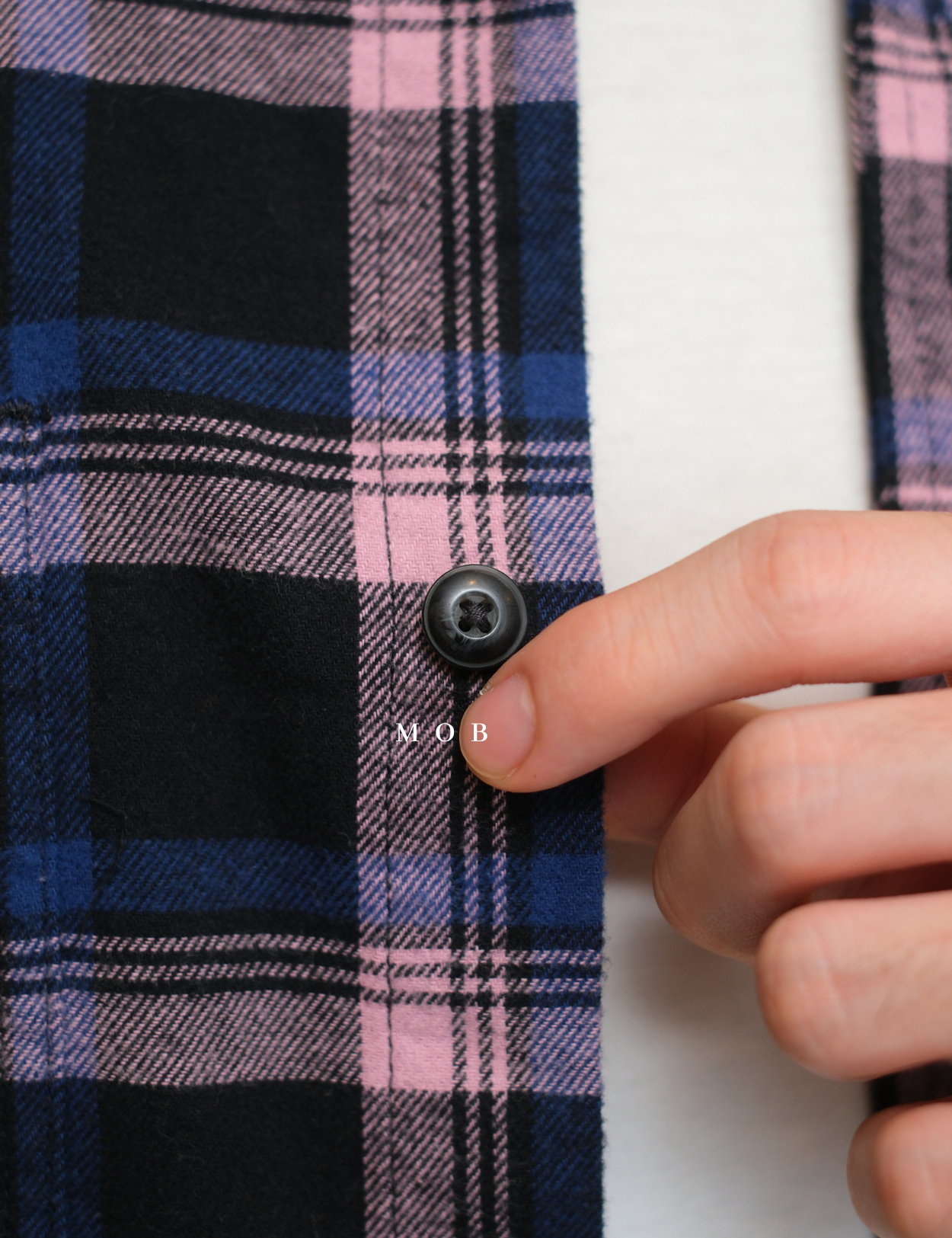 SNMLSS01002 Super Soft Flannel LS Shirt Navy Pink Plaid