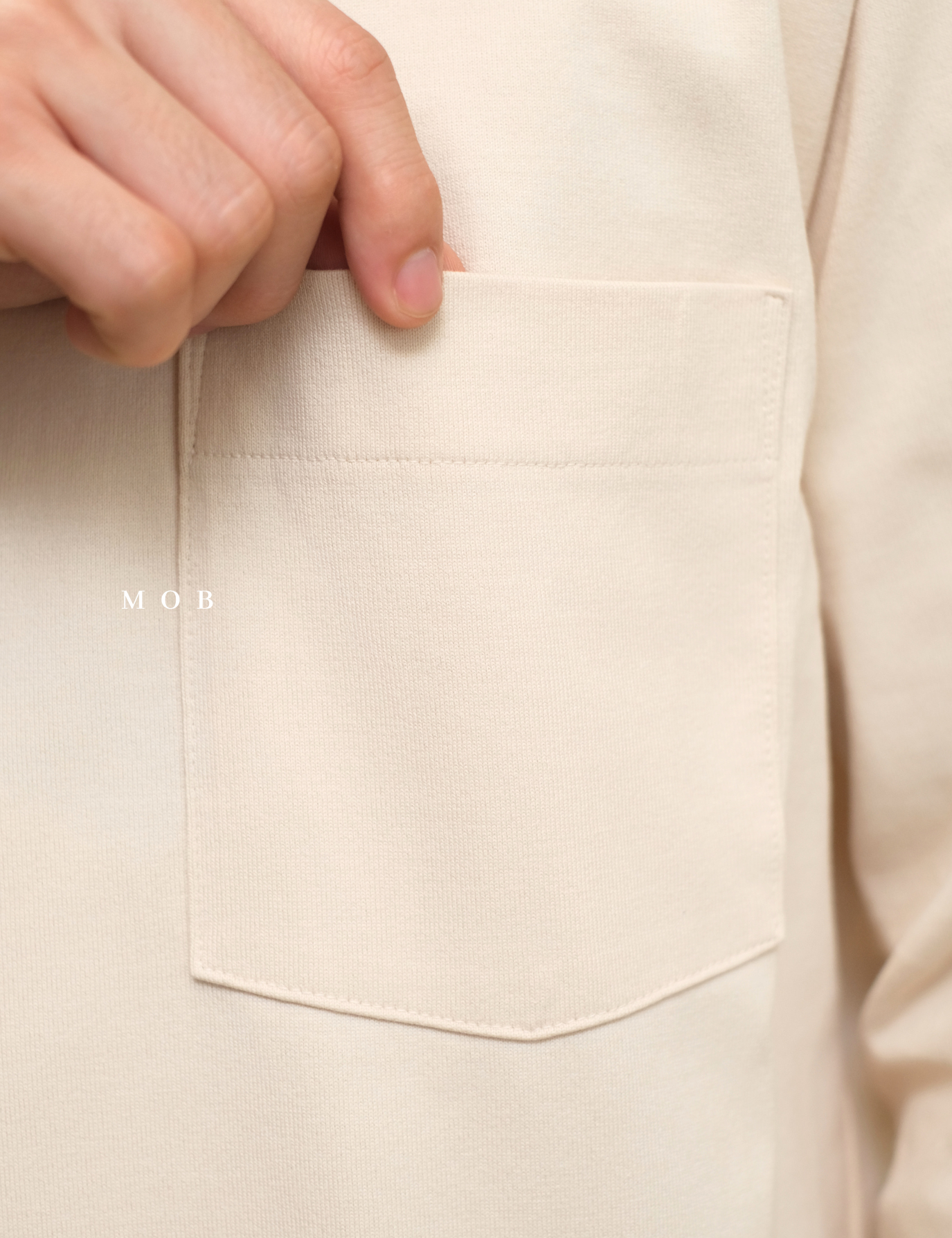UNQLST02003 Basic Crewneck LS Tee Beige
