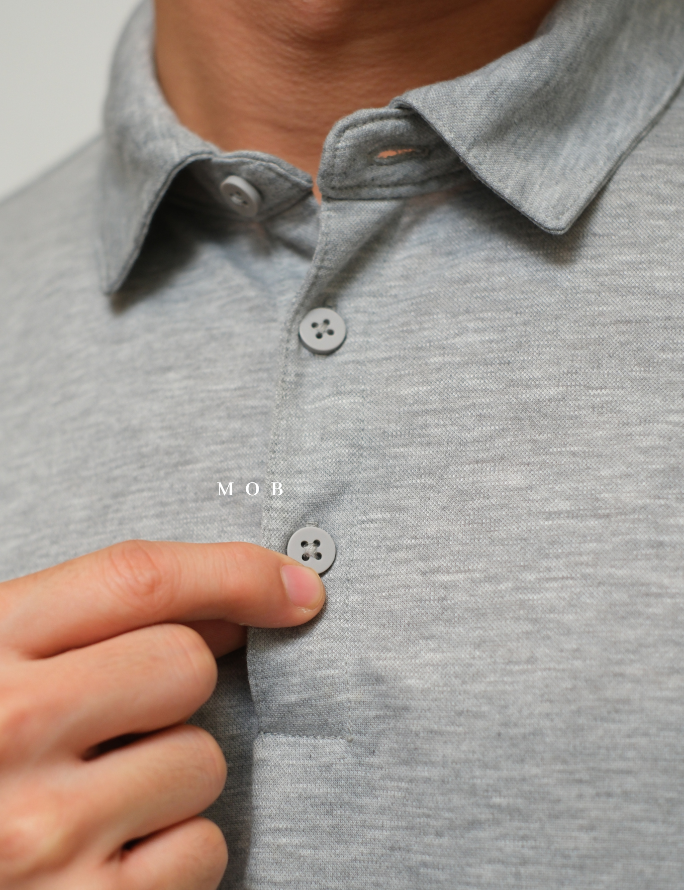 APTPLS01003 Premier Flex LS Polo Heather Grey