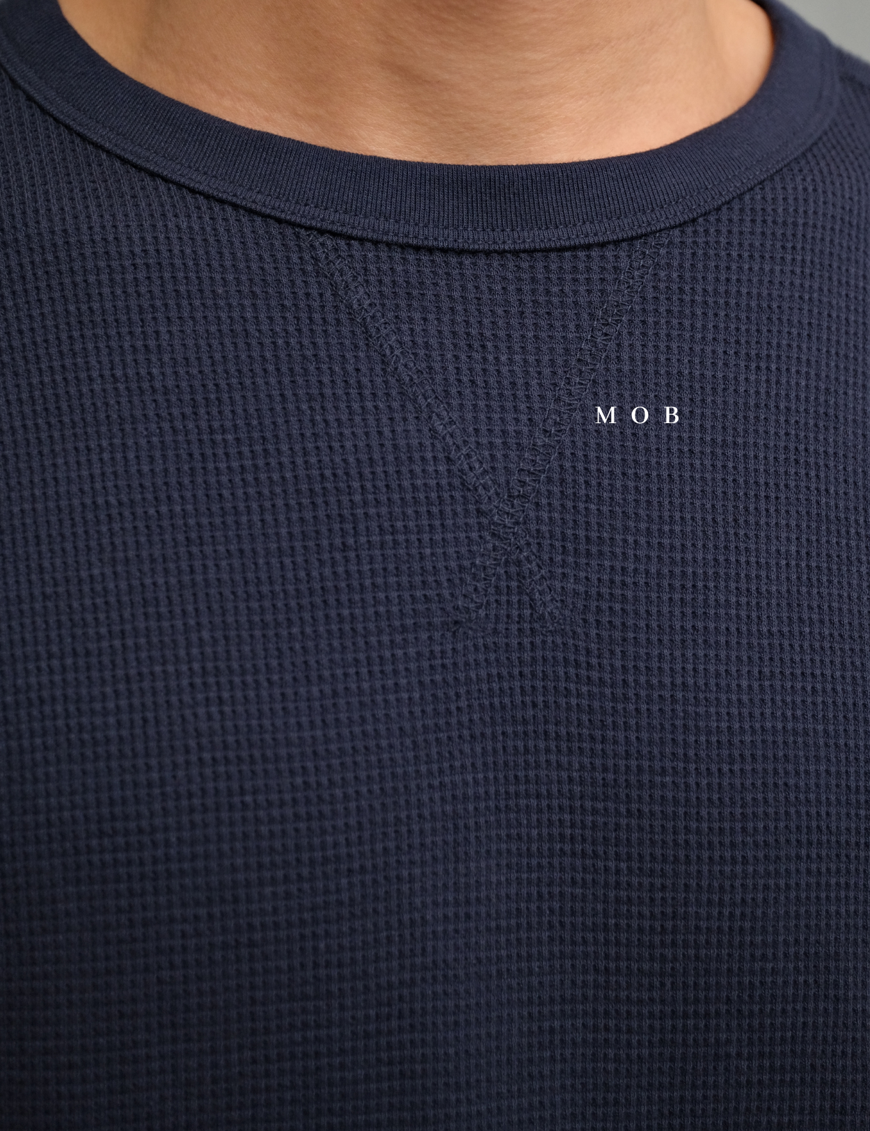 ONLST1006 Soft Waffle LS Tee Navy