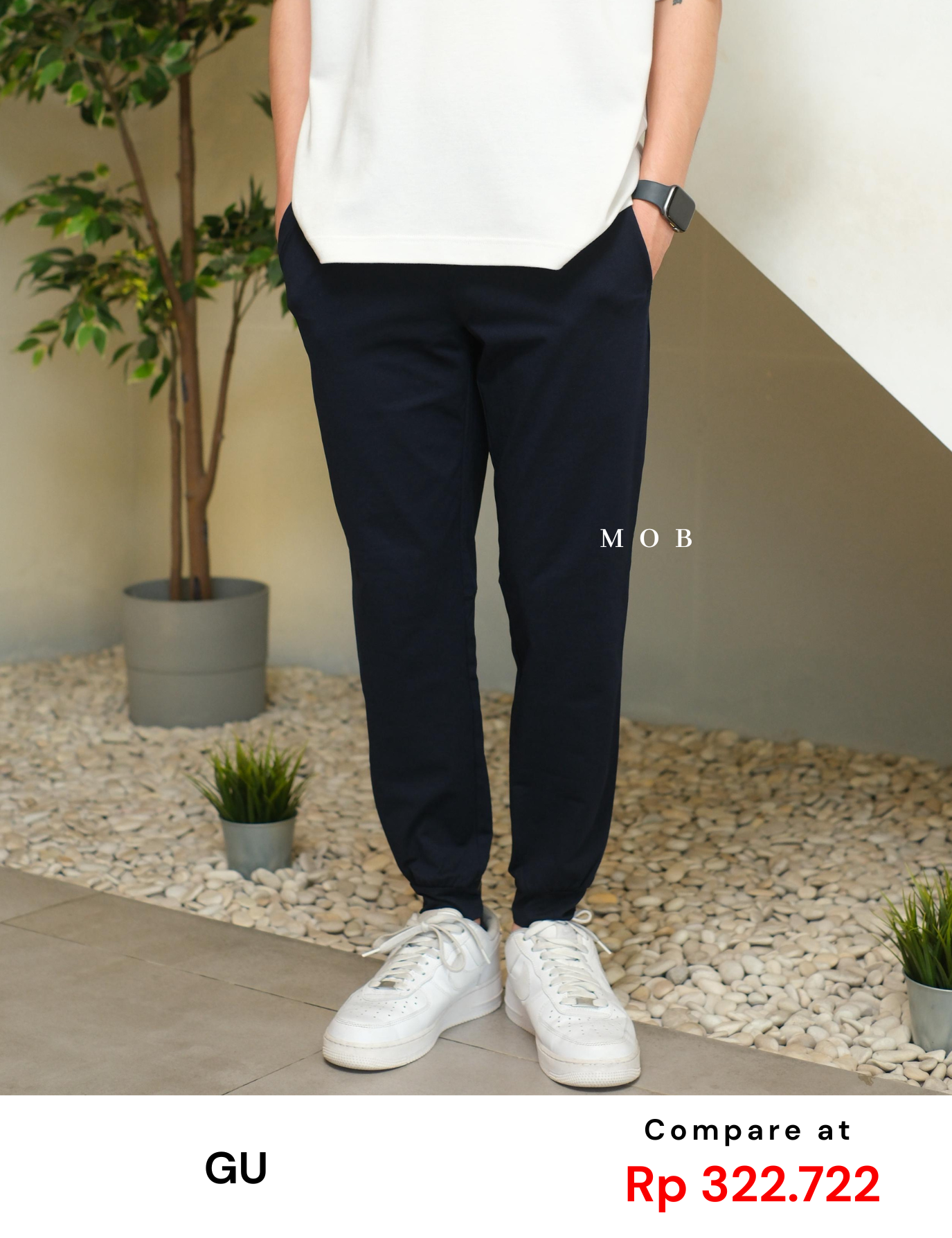 GUJP03003 Stretch Jogger Pants Navy