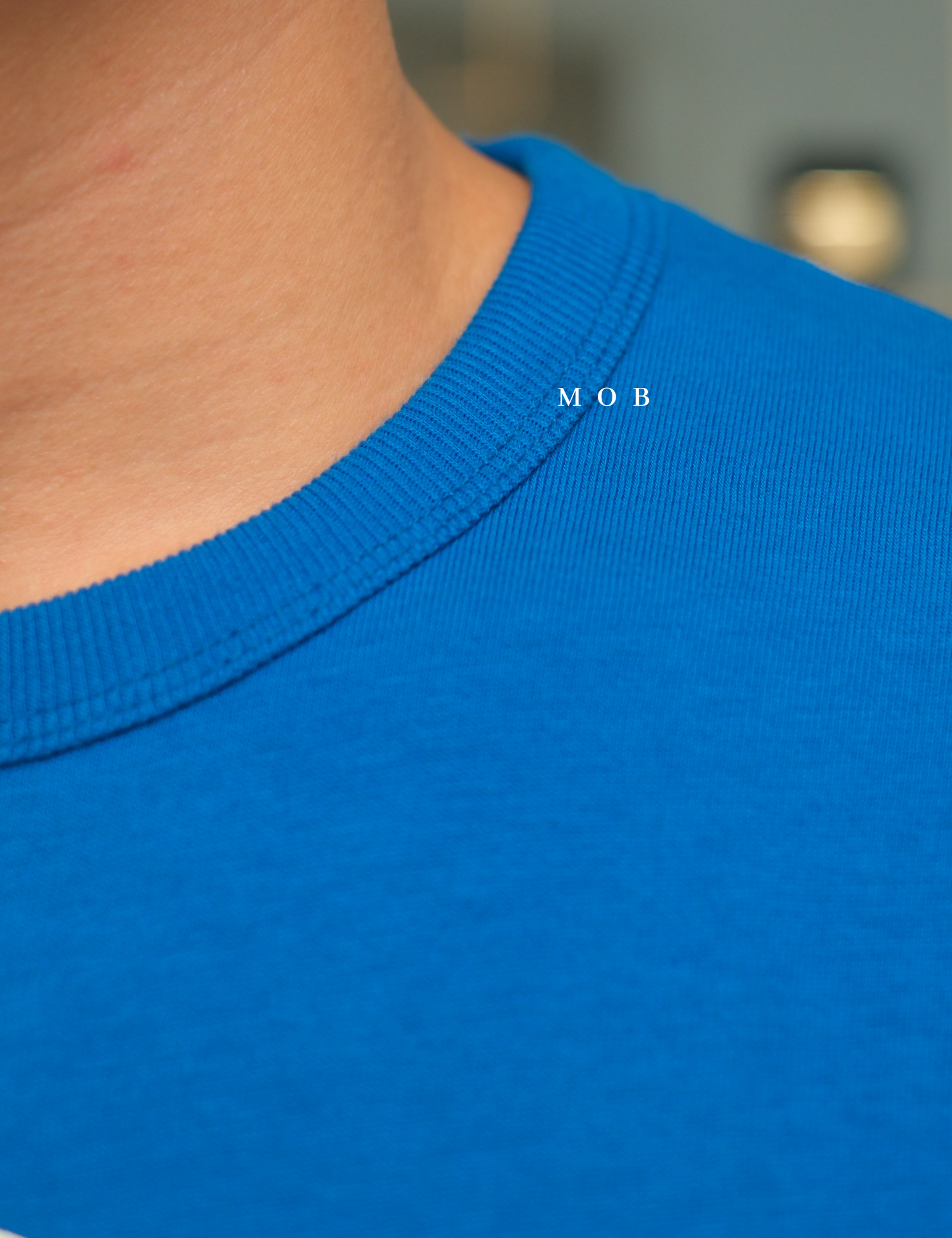 CHMPSST2004C Heritage Double Script Logo SS Tee French Blue