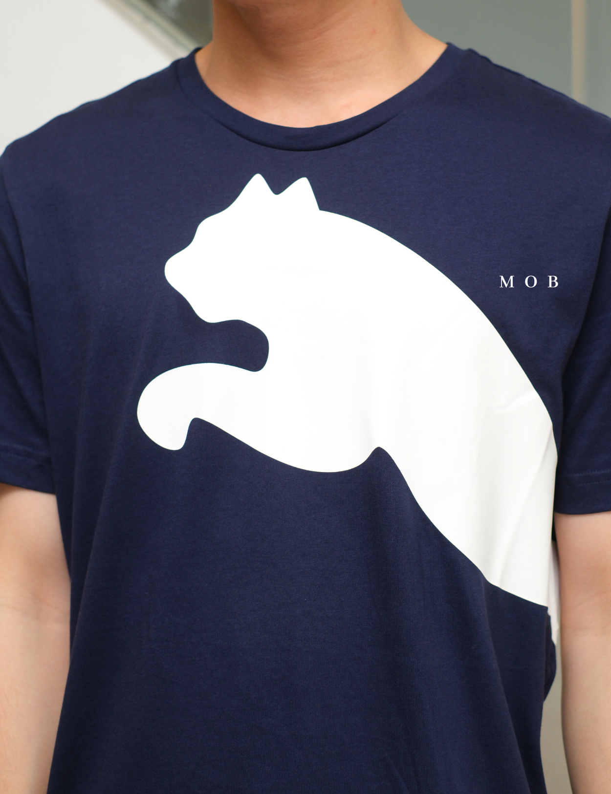 PMSST08004 Big Cat Logo SS Tee Navy